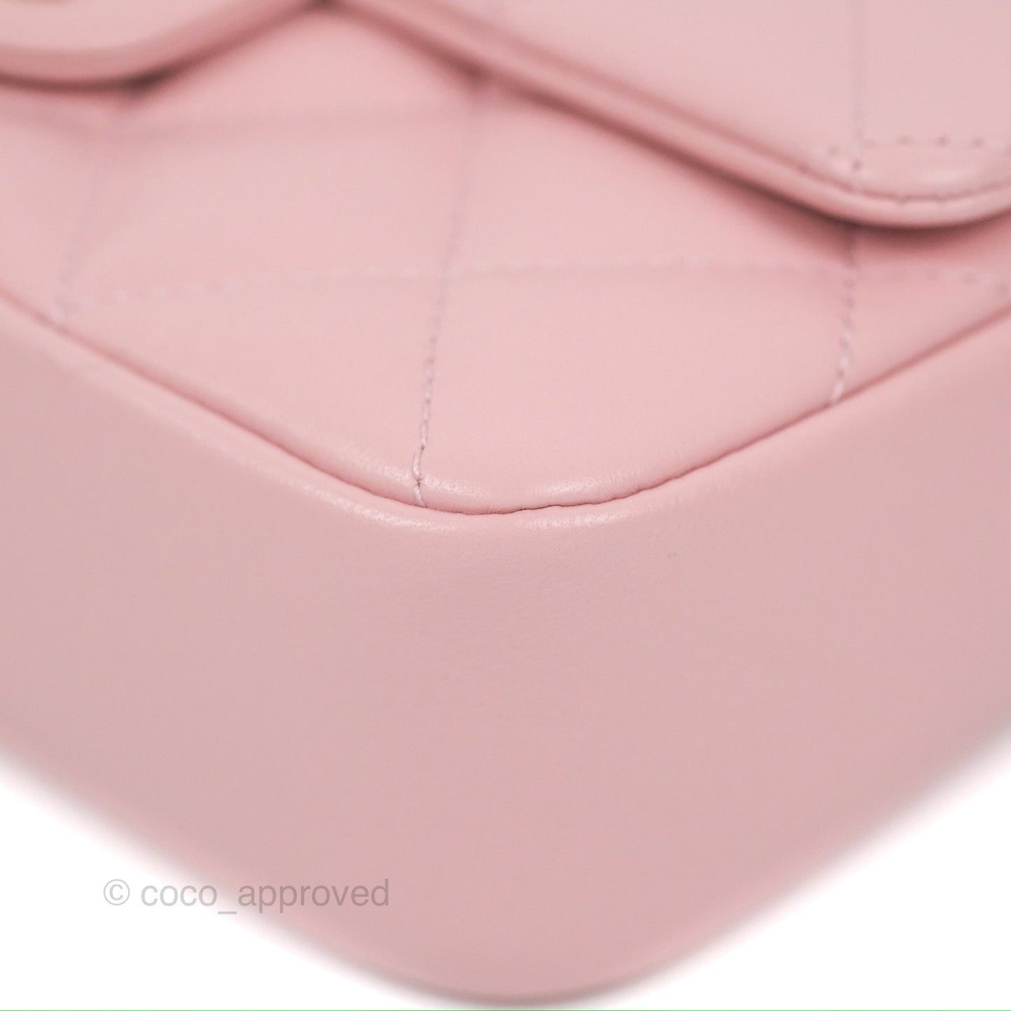 Chanel Mini Flap Bag With Heart CC Charm Pink Lambskin Aged Gold Hardware