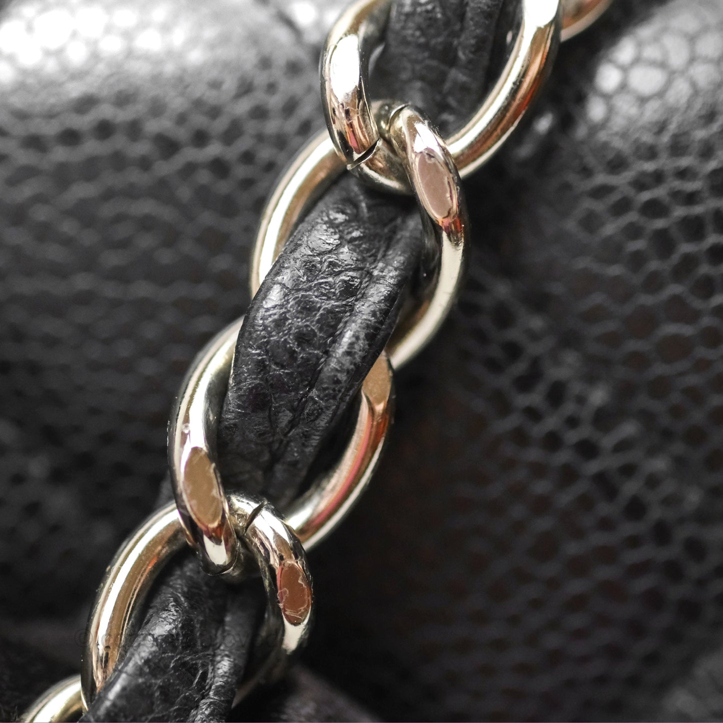 Chanel Jumbo Single Flap Quilted Black Caviar Silver Hardware