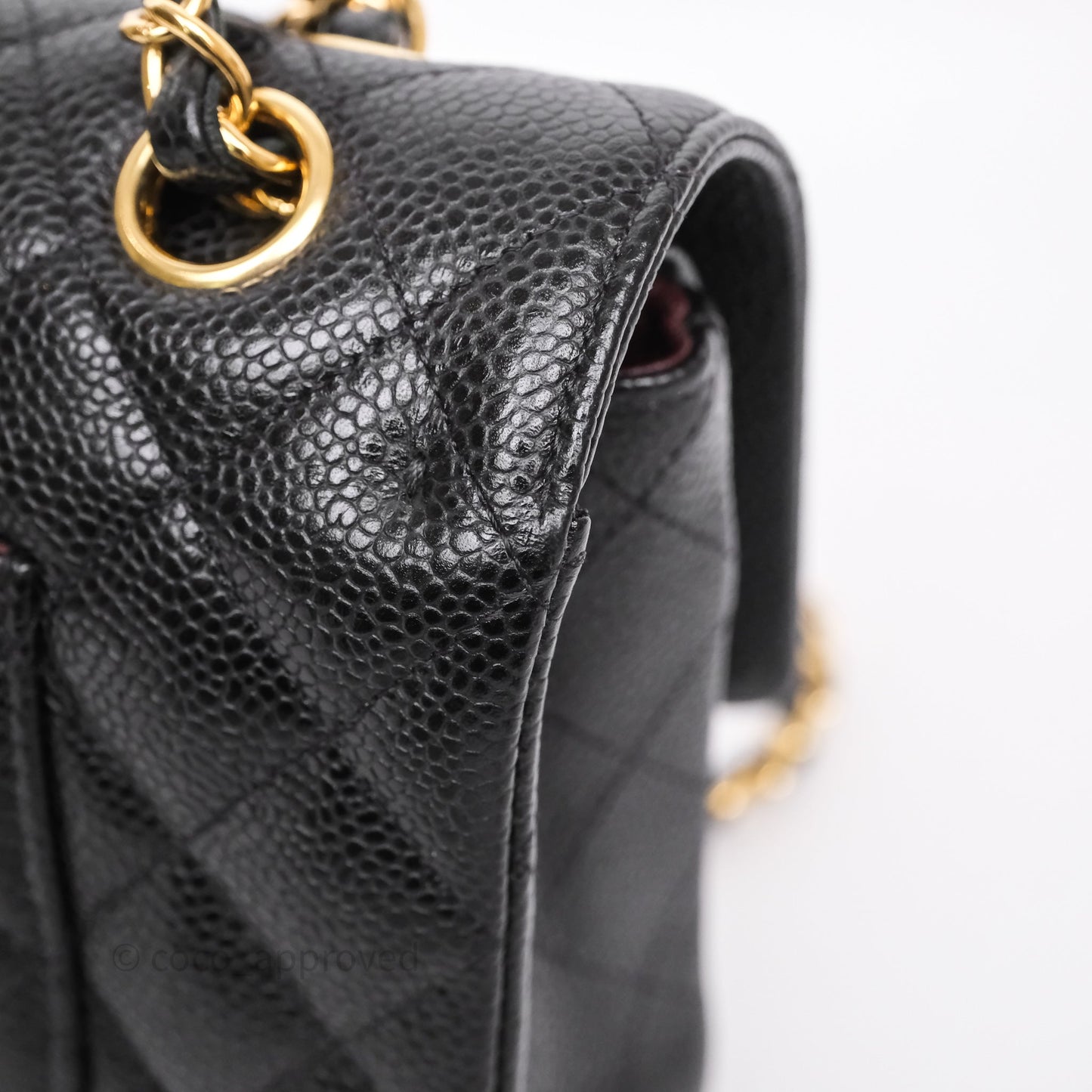 Chanel Classic M/L Medium Flap Quilted Black Caviar Gold Hardware