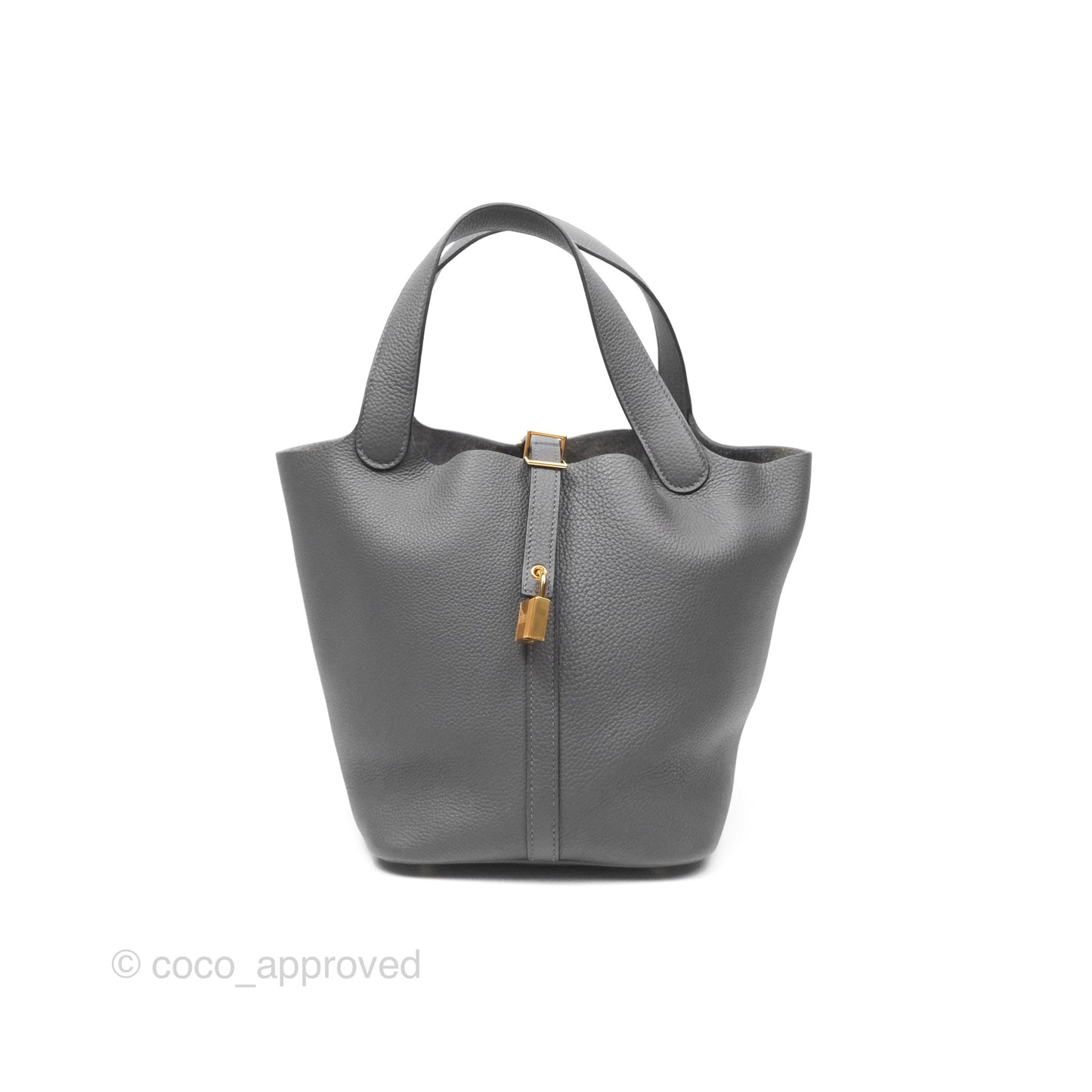 Hermès Picotin Lock 22 Graphite TM Gold Hardware