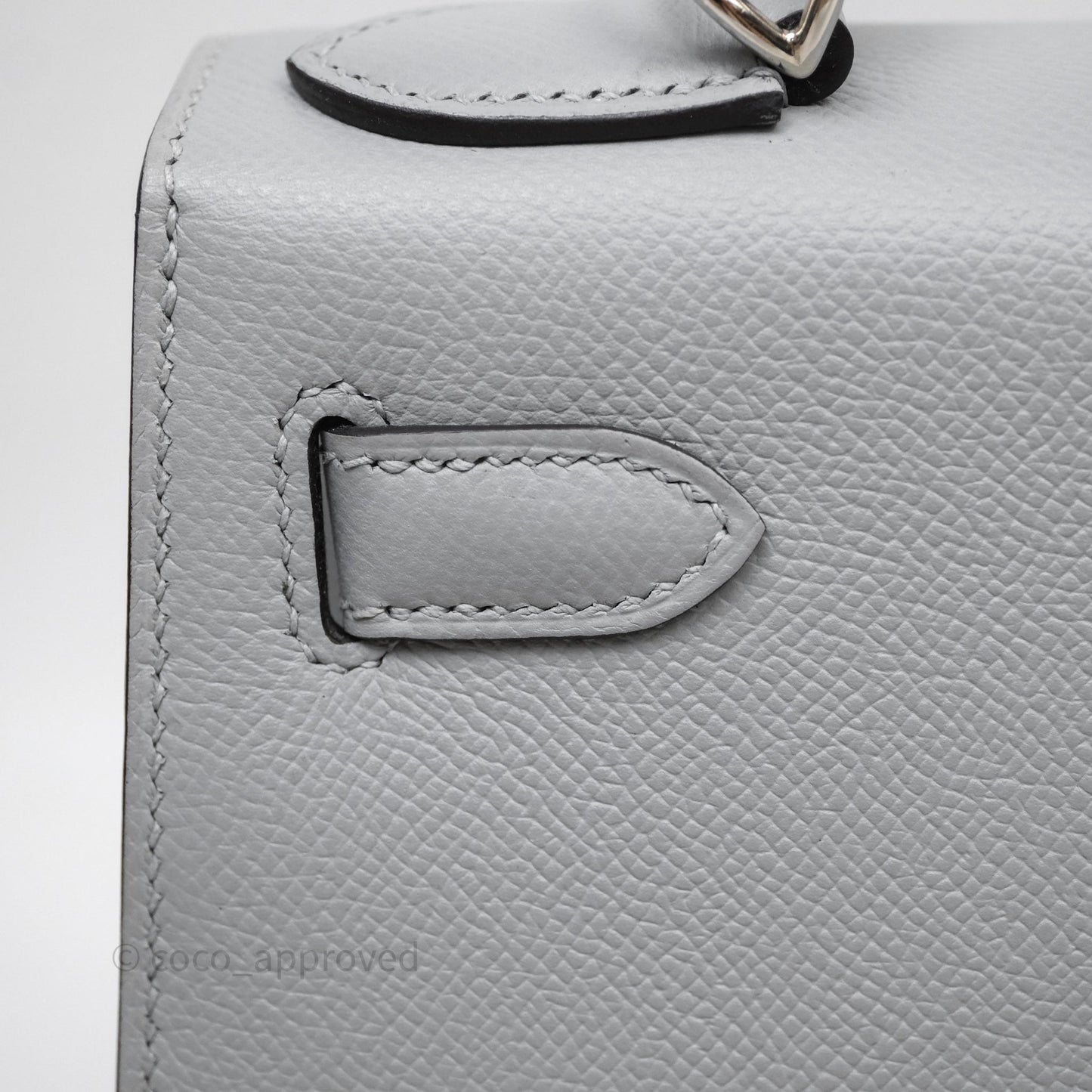 Hermès Kelly 28 Bleu Glacier 8U Epsom Palladium Hardware