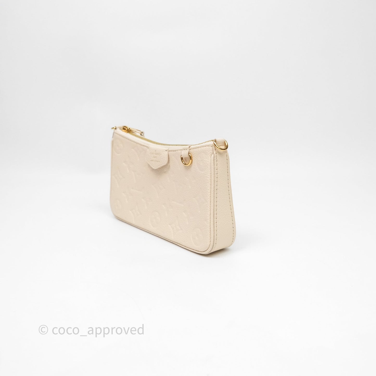 Louis Vuitton Easy Pouch On Strap Crème Monogram Empreinte Leather