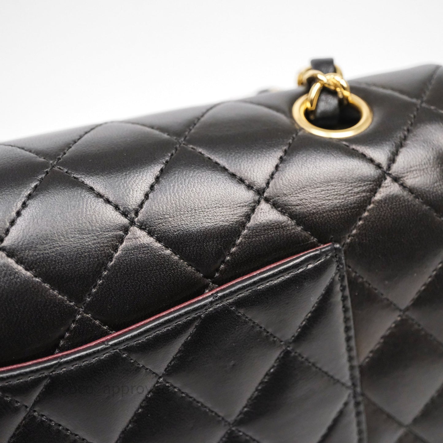 Chanel Classic M/L Medium Flap Quilted Black Lambskin Gold Hardware