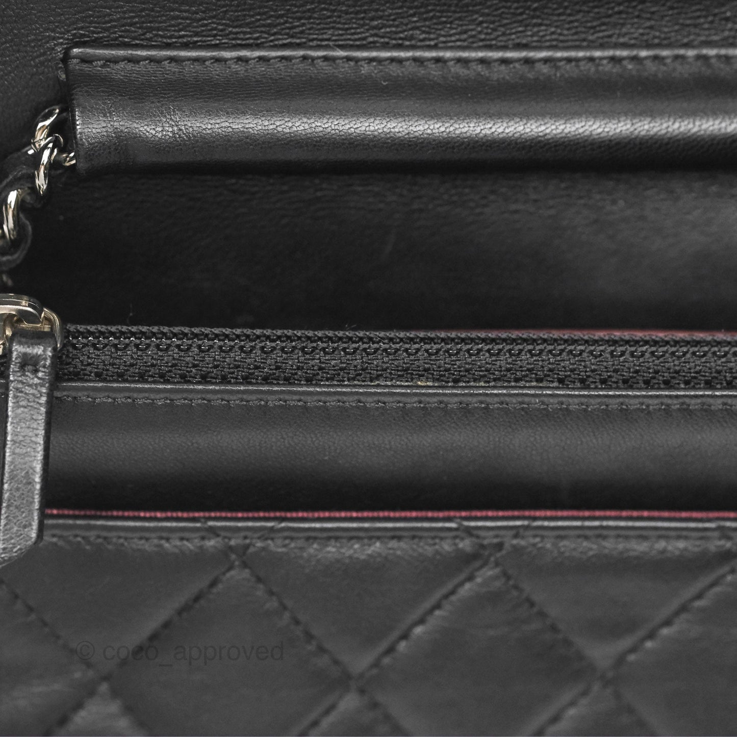 Chanel Quilted Wallet on Chain WOC Black Lambskin Palladium Hardware
