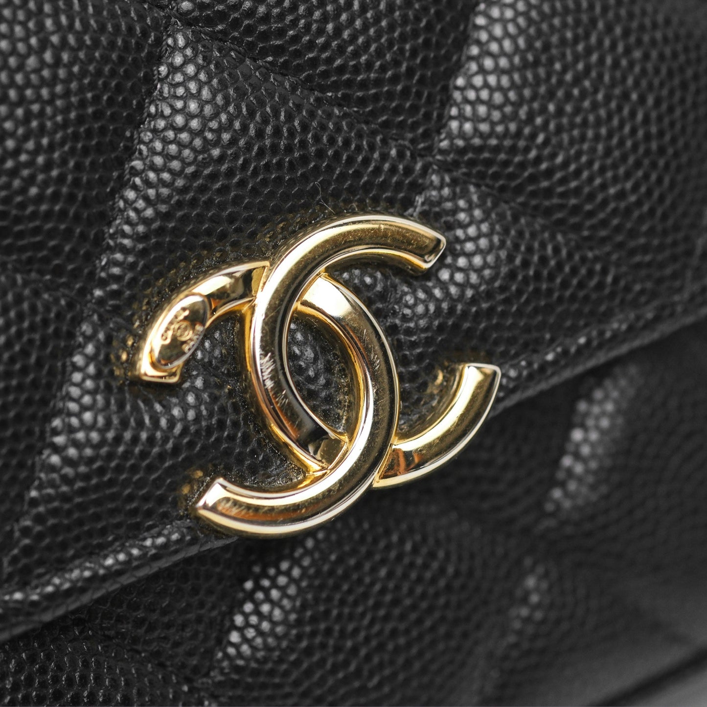 Chanel Coco First Mini Clutch On Chain Black Caviar Gold Hardware 22K