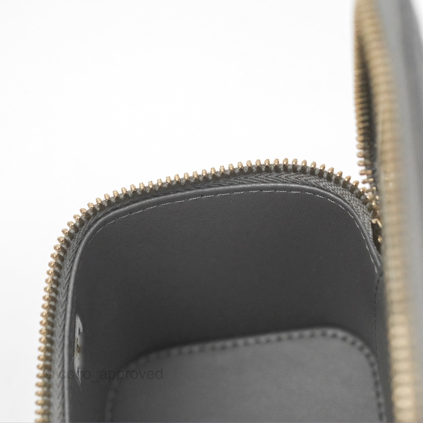 Chanel Mini Top Handle Vanity With Chain Grey Lambskin Gold Hardware