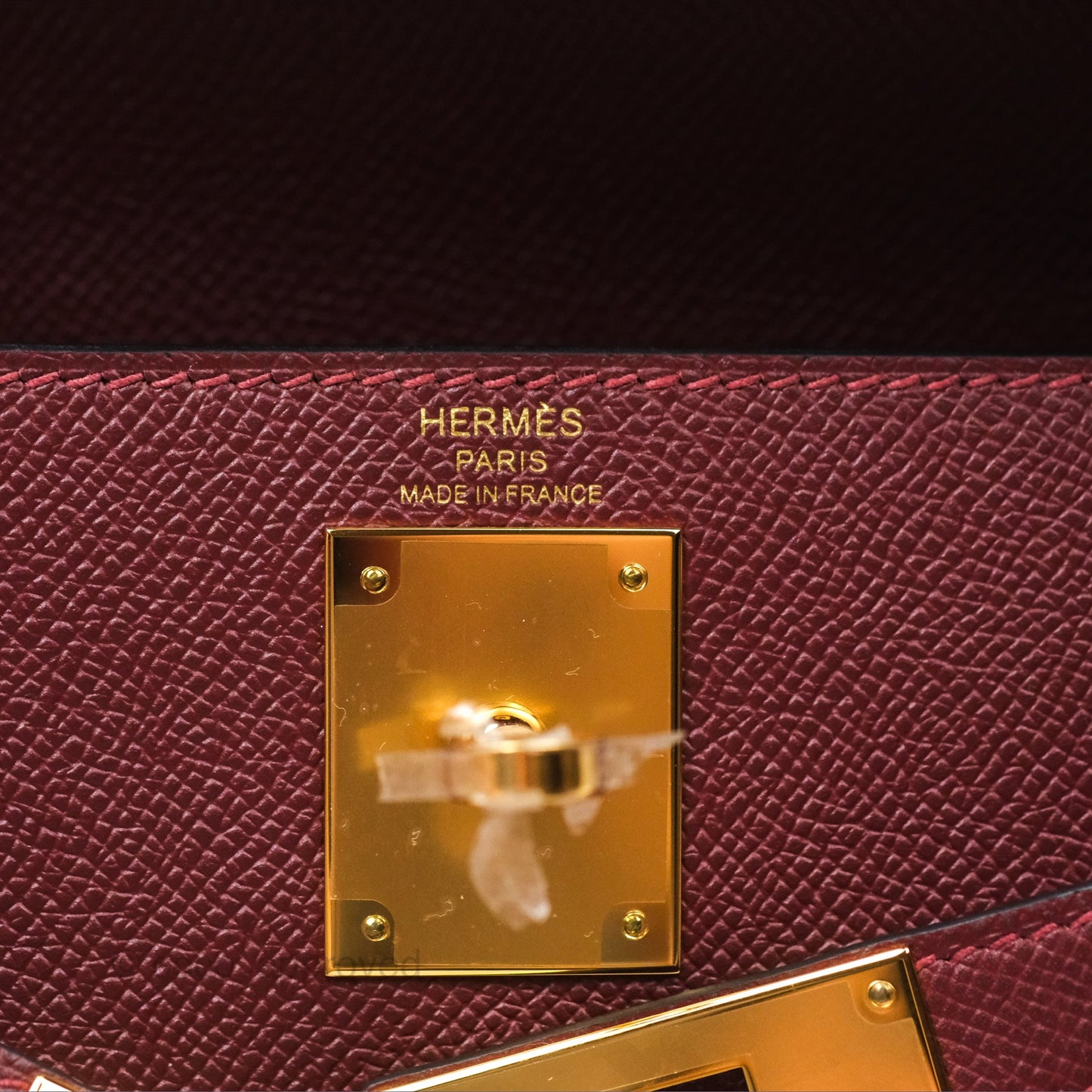 Hermès Kelly 28 Sellier Rouge Epsom Gold Hardware