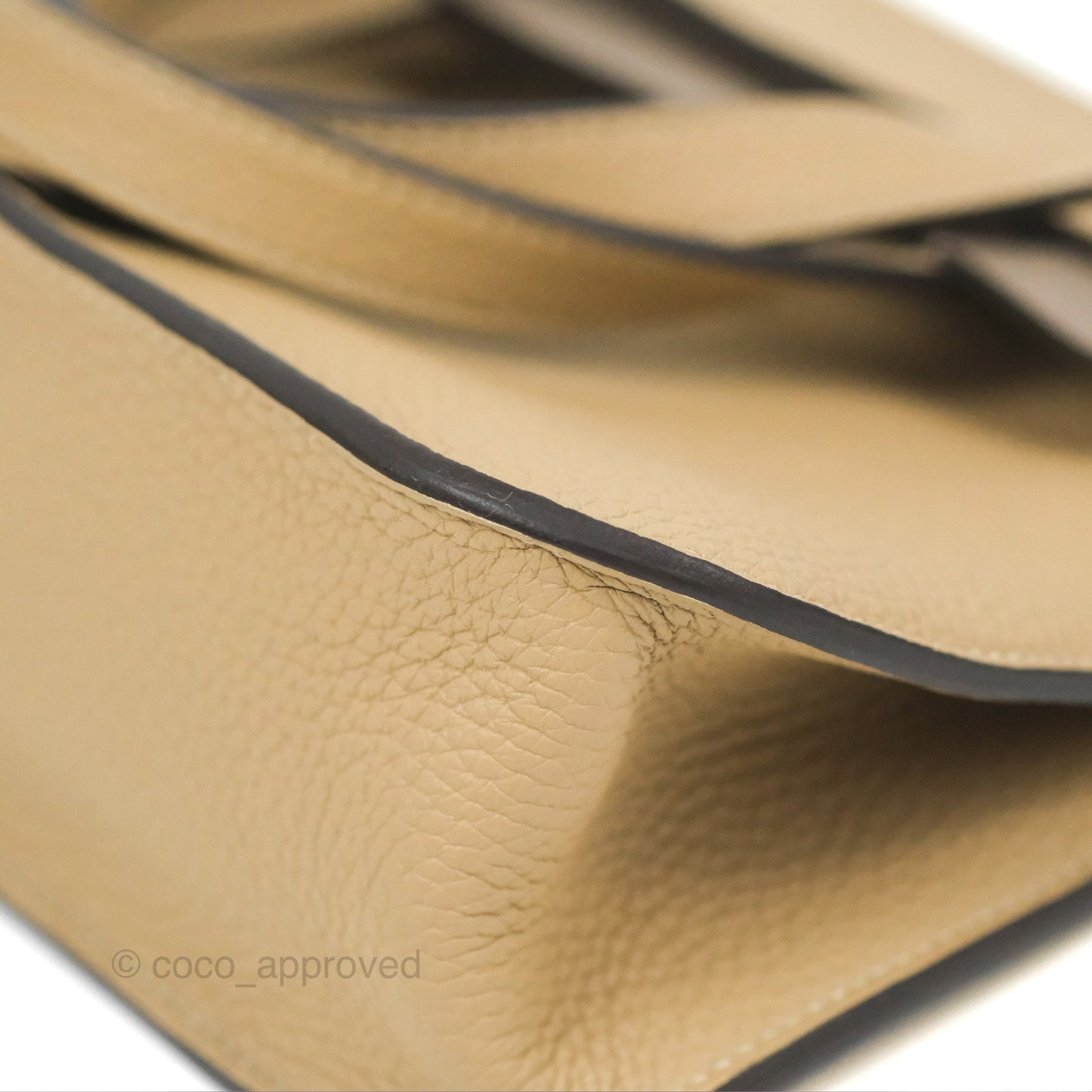 Hermès Halzan 25 Trench/Etoupe Clemence Gold Hardware