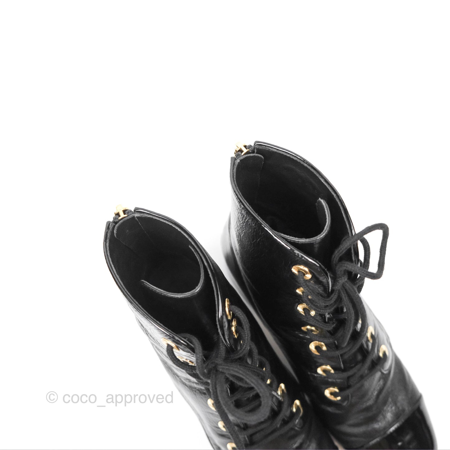 Chanel CC Calfskin Short Boots Black Size 39