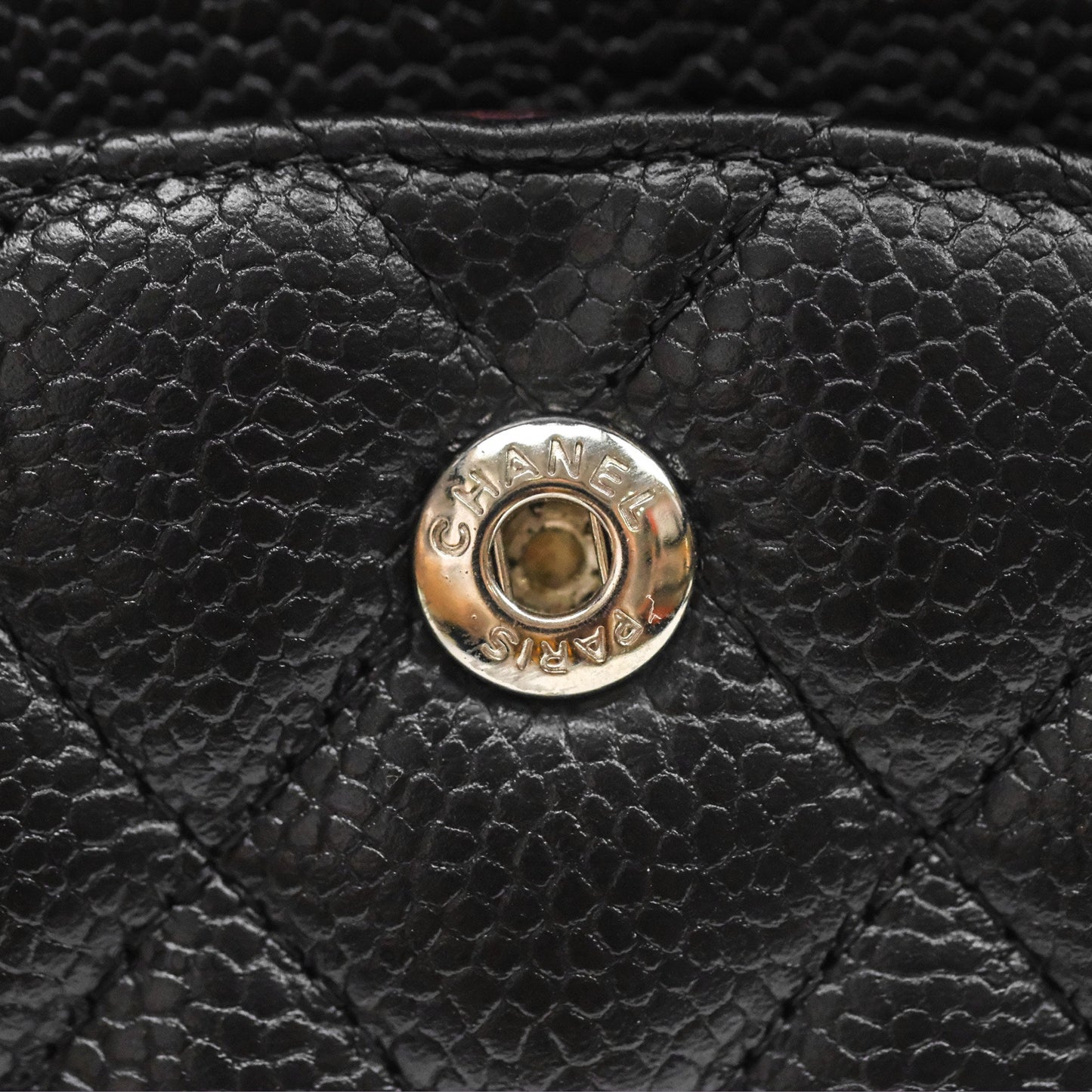 Chanel Classic M/L Medium Flap Quilted Black Caviar Silver Hardware