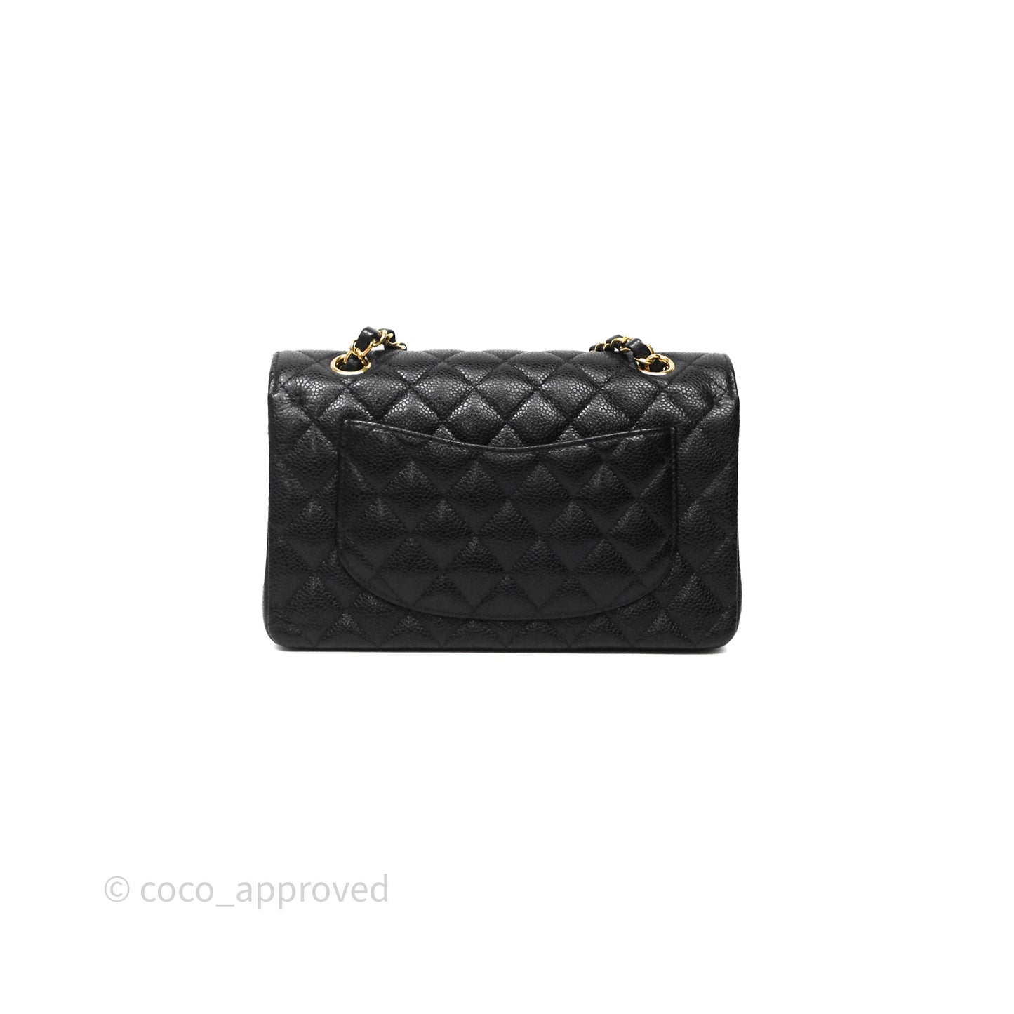 Chanel Small Classic Flap Quilted Black Caviar Gold Hardware