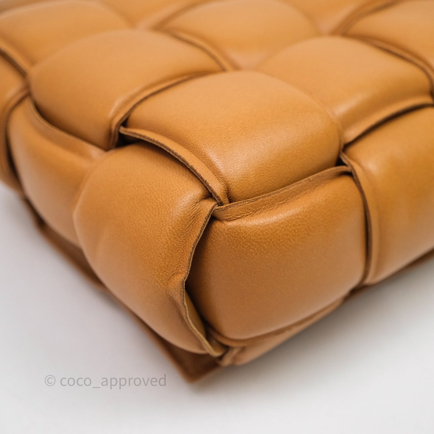 Bottega Veneta Padded Cassette Camel Lambskin