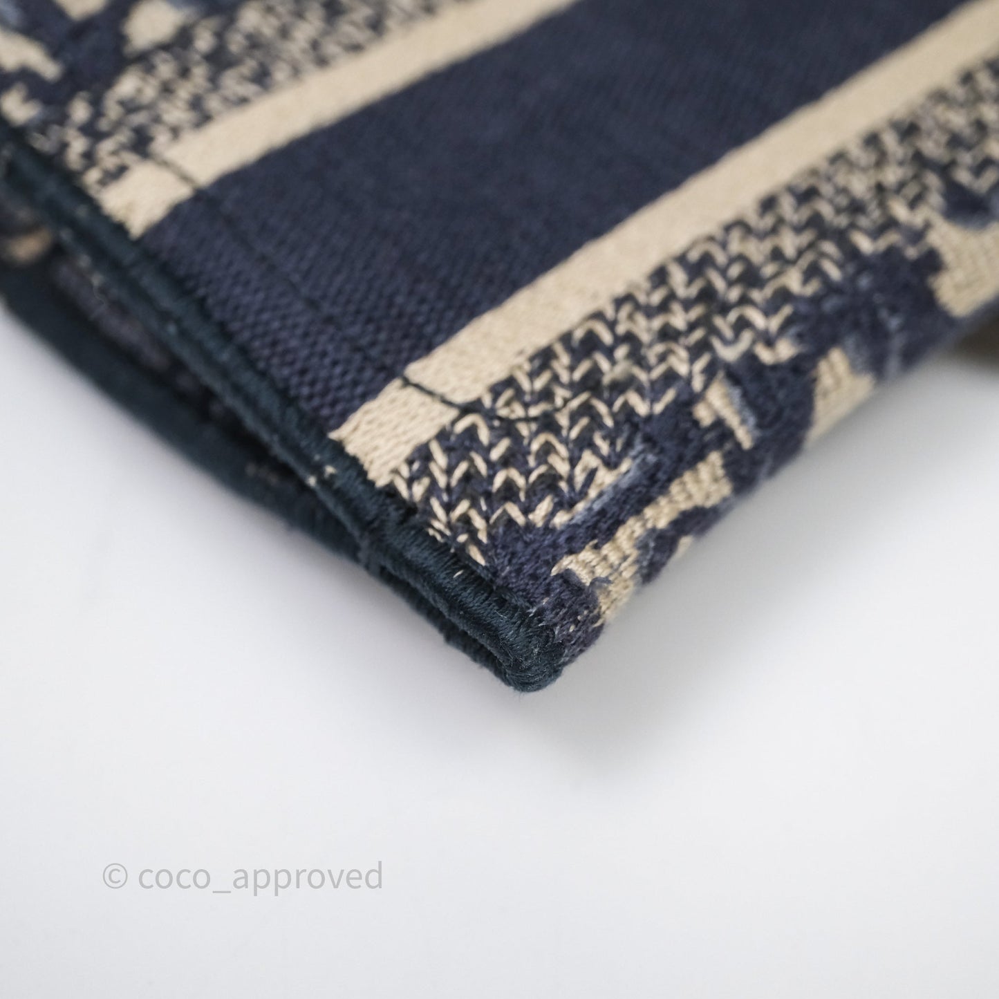 Christian Dior Navy Oblique Slim Saddle Pouch