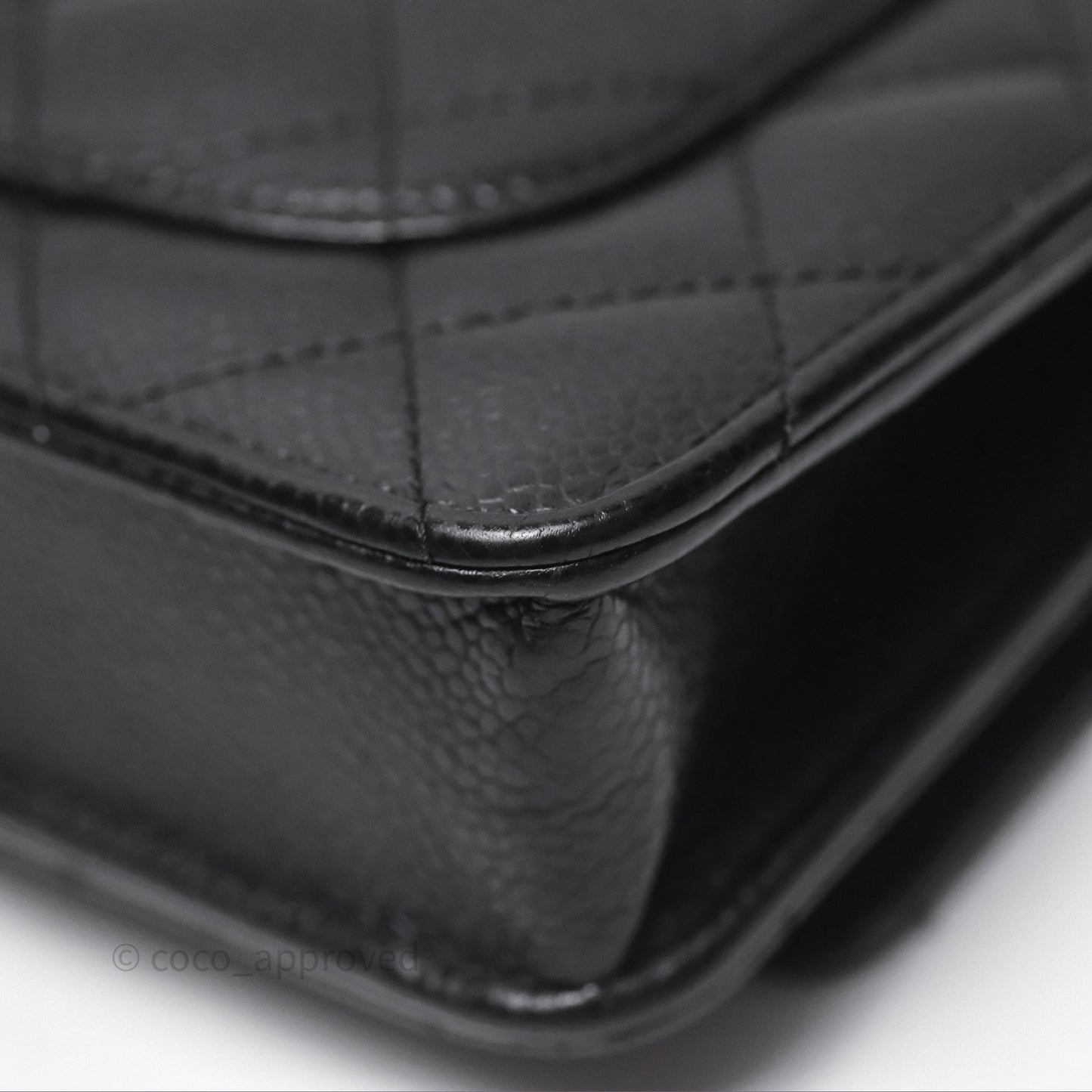 Chanel Quilted WOC Black Caviar Silver Hardware