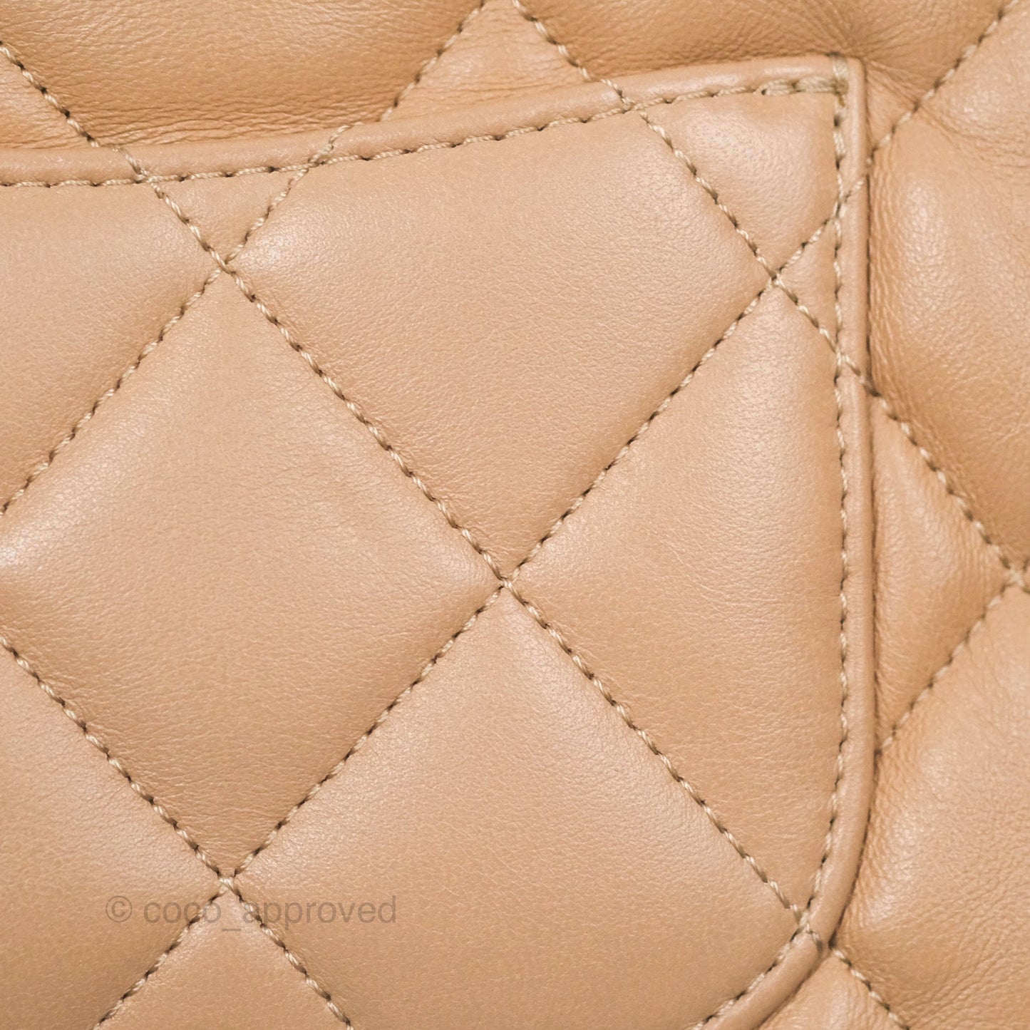 Chanel Small Chunky Chain Flap Bag Lambskin Beige Aged Gold Hardware 22S