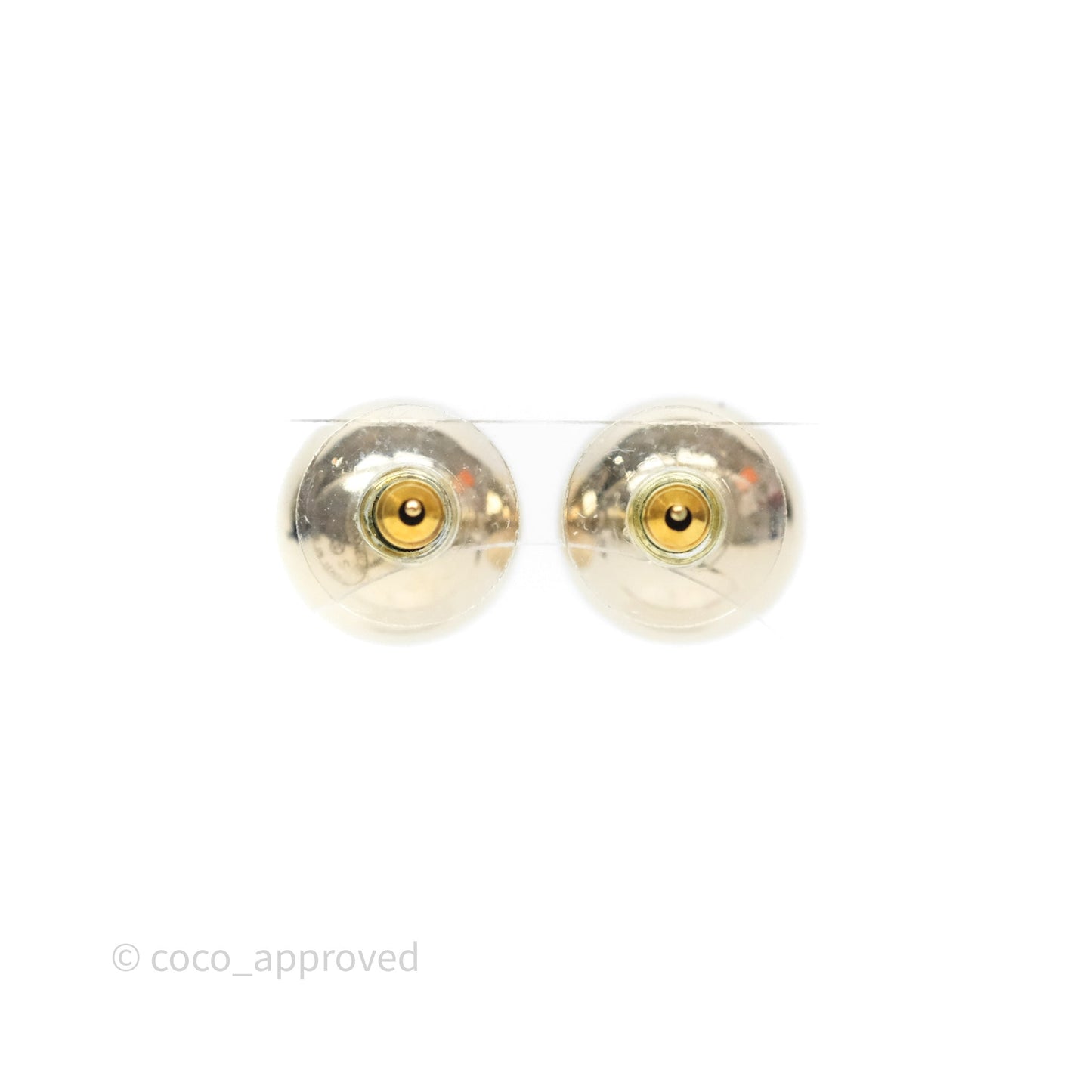Chanel CC Sphere Earrings Gold Tone 21S