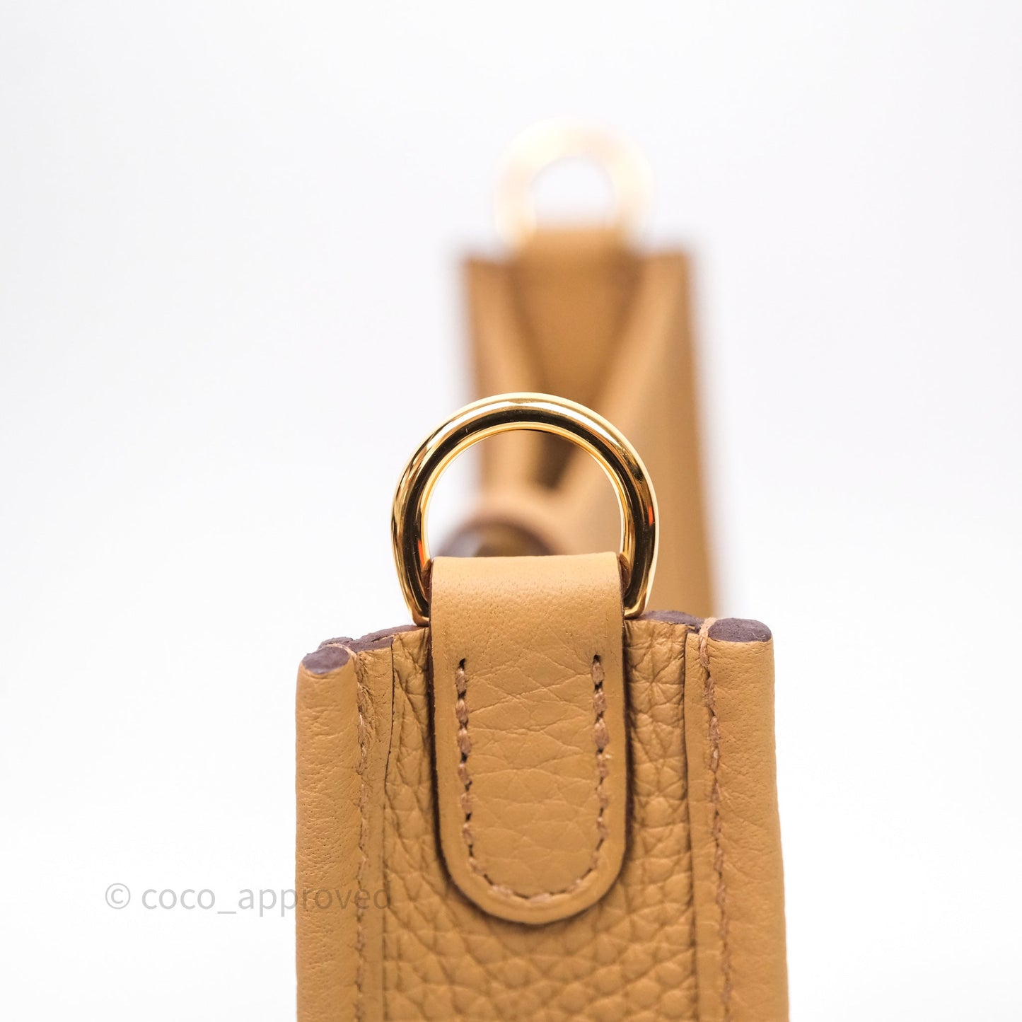 Hermès Mini Evelyne 16 Biscuit 48 Clemence Gold Hardware