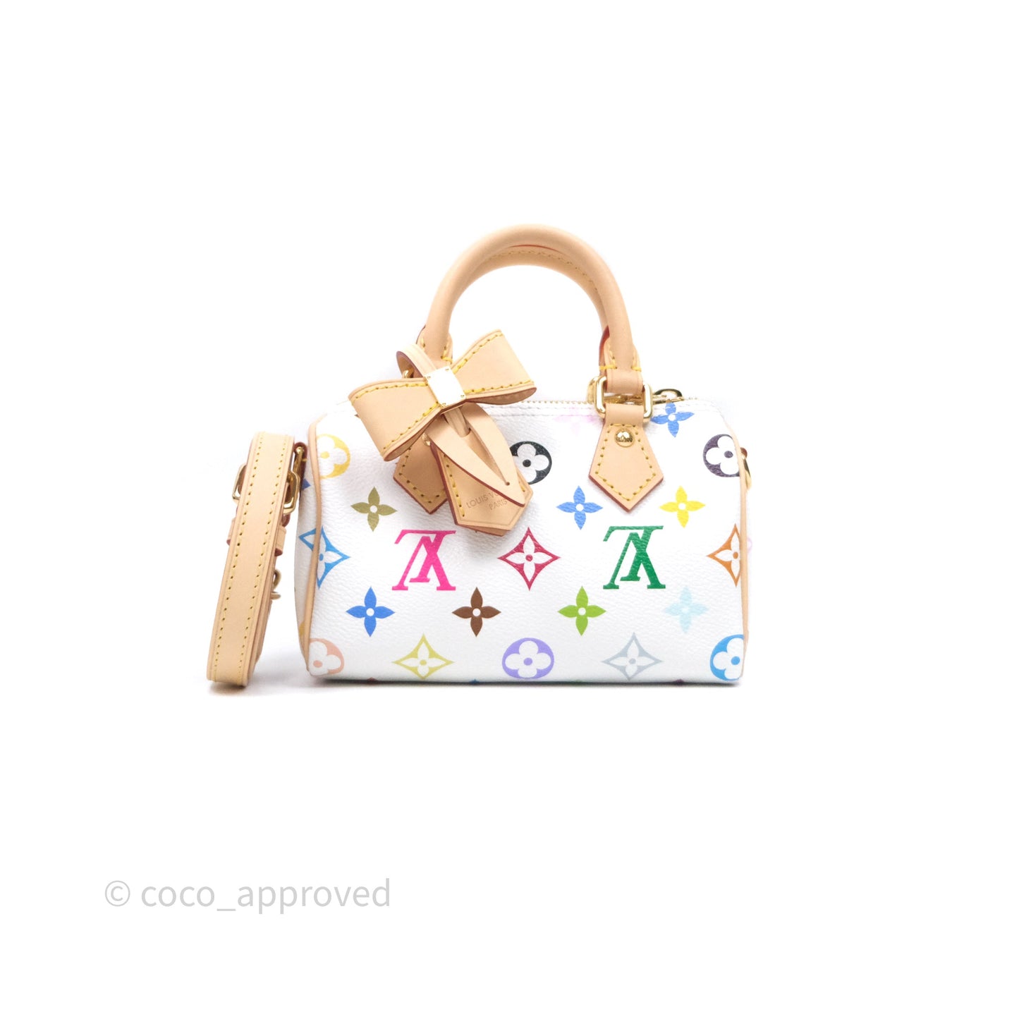 LV x TM Speedy Nano Speedy Multicolore Blanc Monogram Canvas
