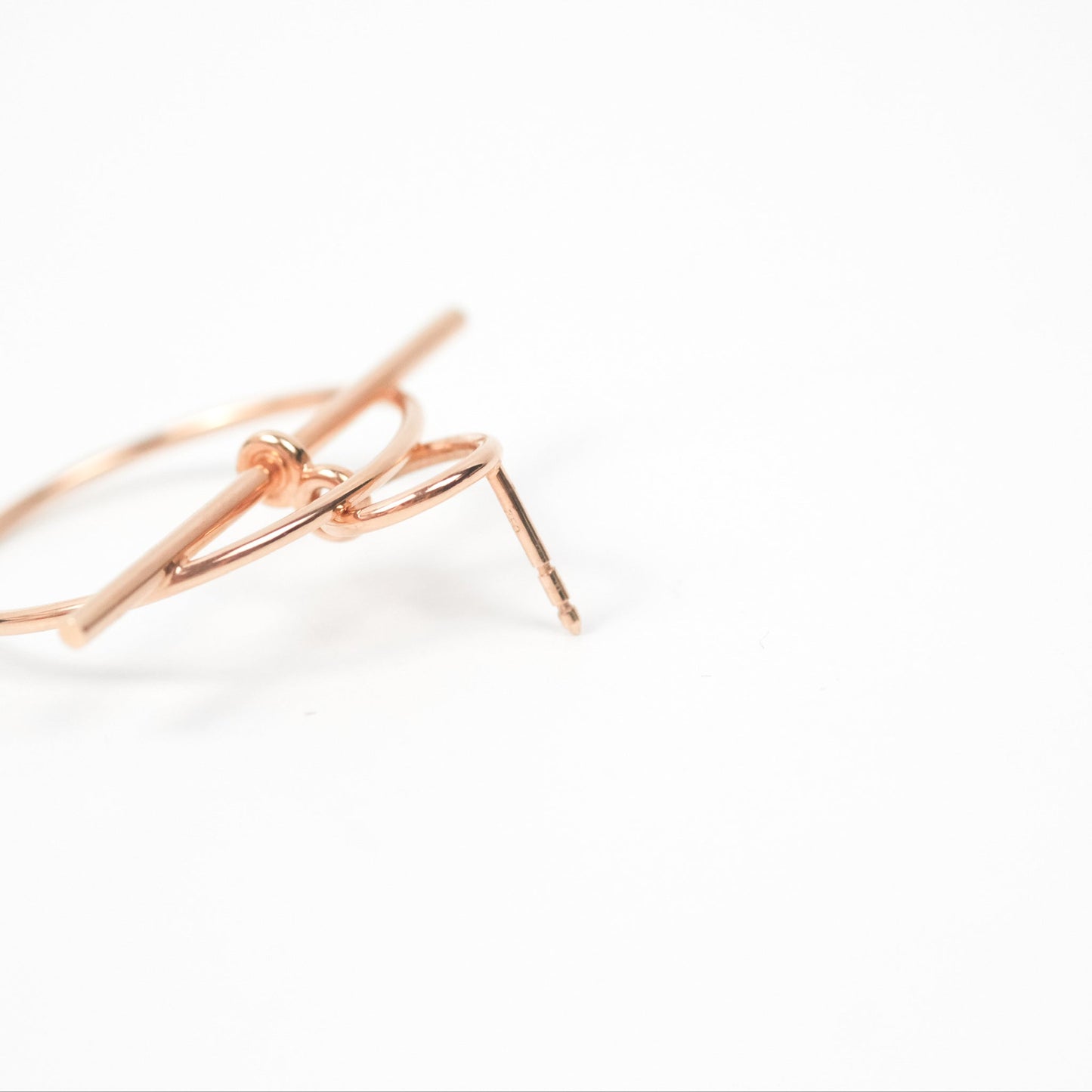 Hermès Loop Earrings Small Model Rose Gold