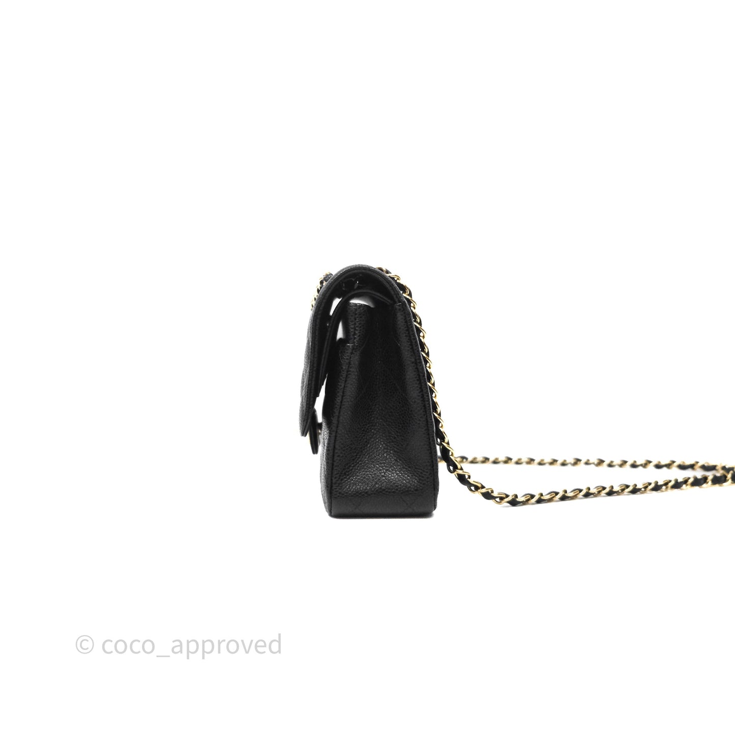 Chanel Classic Medium Flap Quilted Black Caviar Gold Hardware