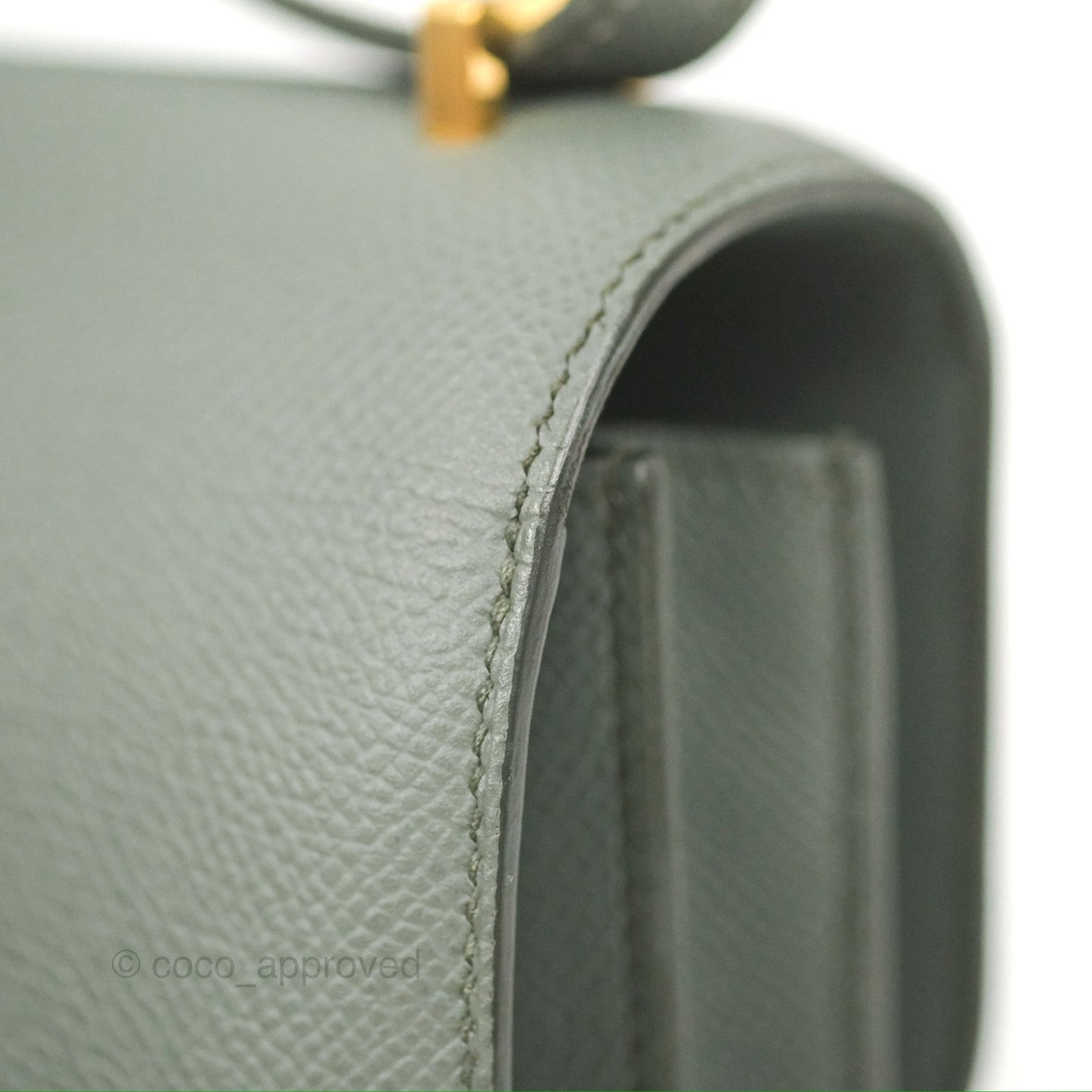 Hermès Constance Mini 18cm Vert Amande Epsom Gold Hardware