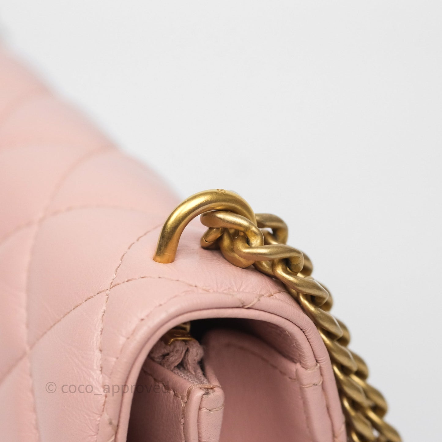 Chanel Camellia Crush Wallet on Chain WOC Pink Lambskin Aged Gold Hardware