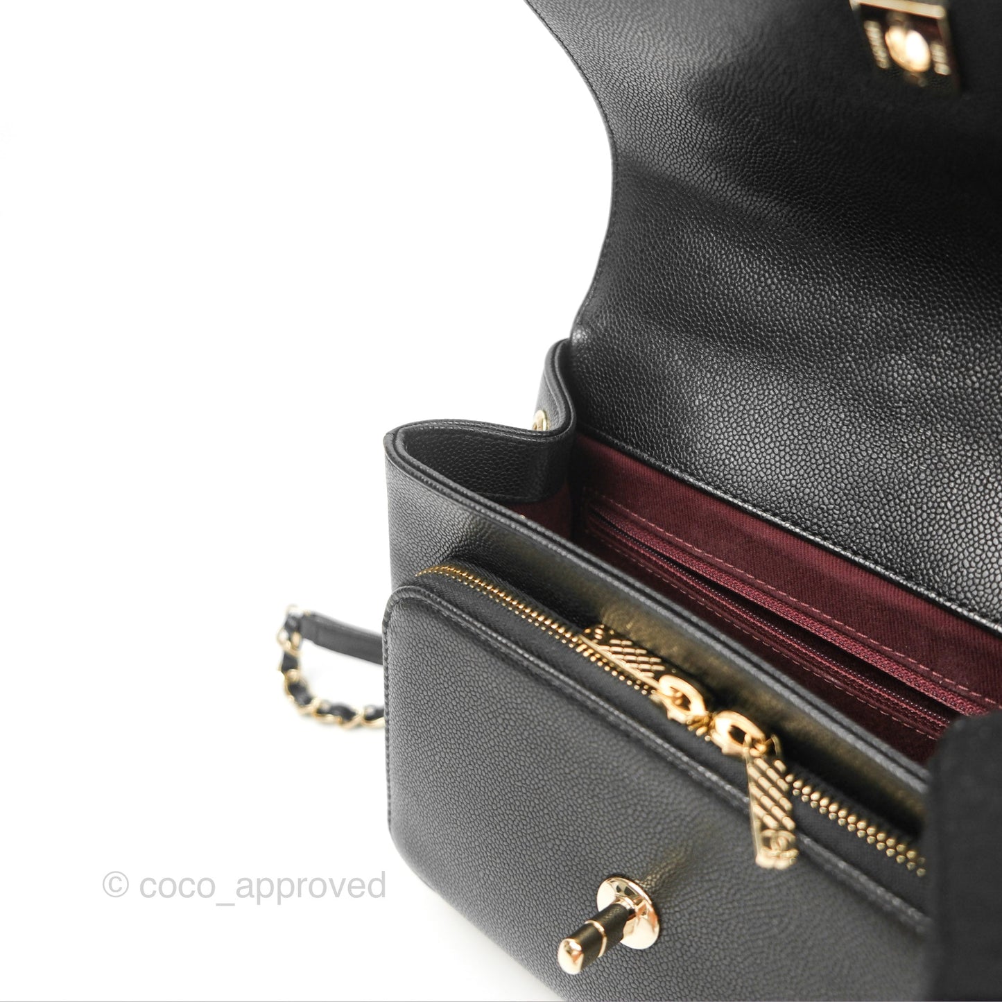 Chanel Quilted Medium Business Affinity Flap Black Caviar Gold Hardware