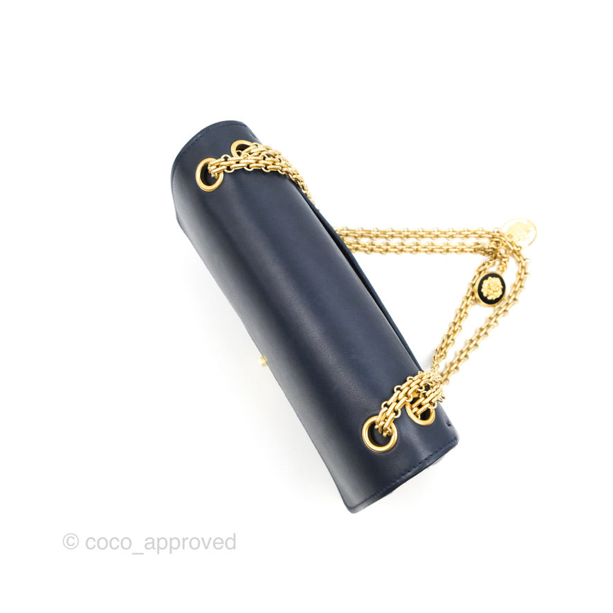 Chanel Nude Reissue 2.55 Medallion Flap 225 Navy Calfskin