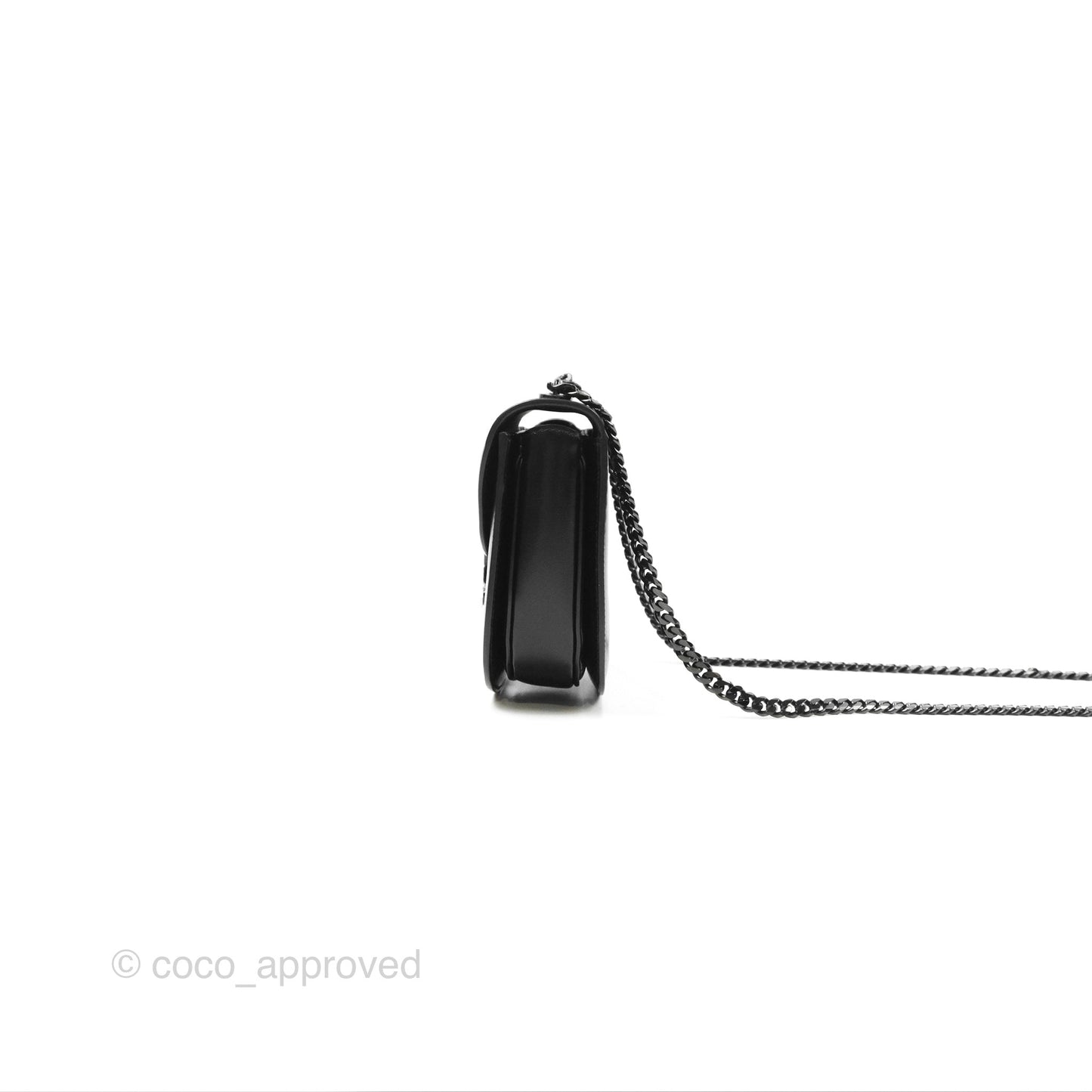 Celine Chain Besace Clea Shiny Calfskin So Black