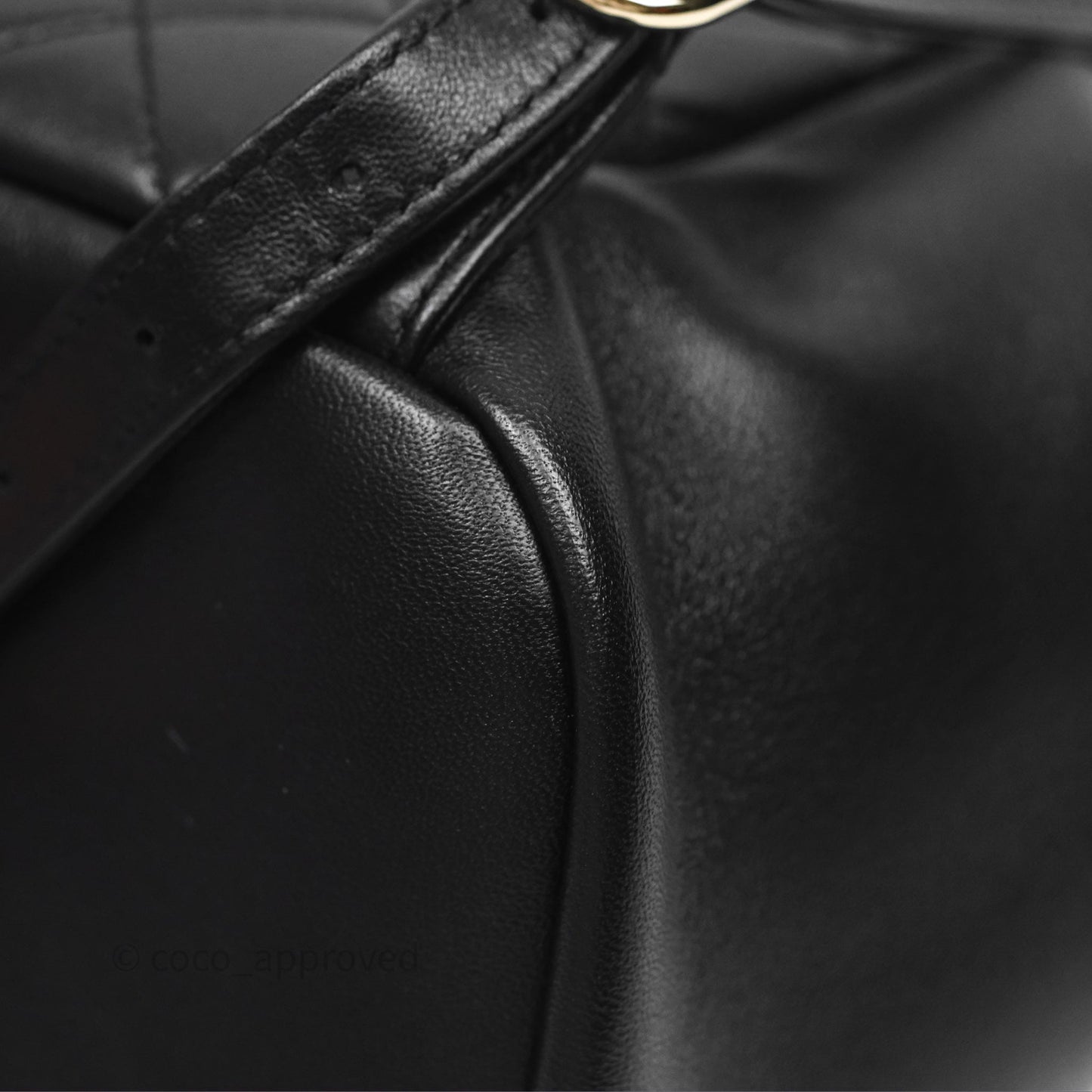 Chanel Small Duma Drawstring Backpack Black Lambskin Gold Hardware