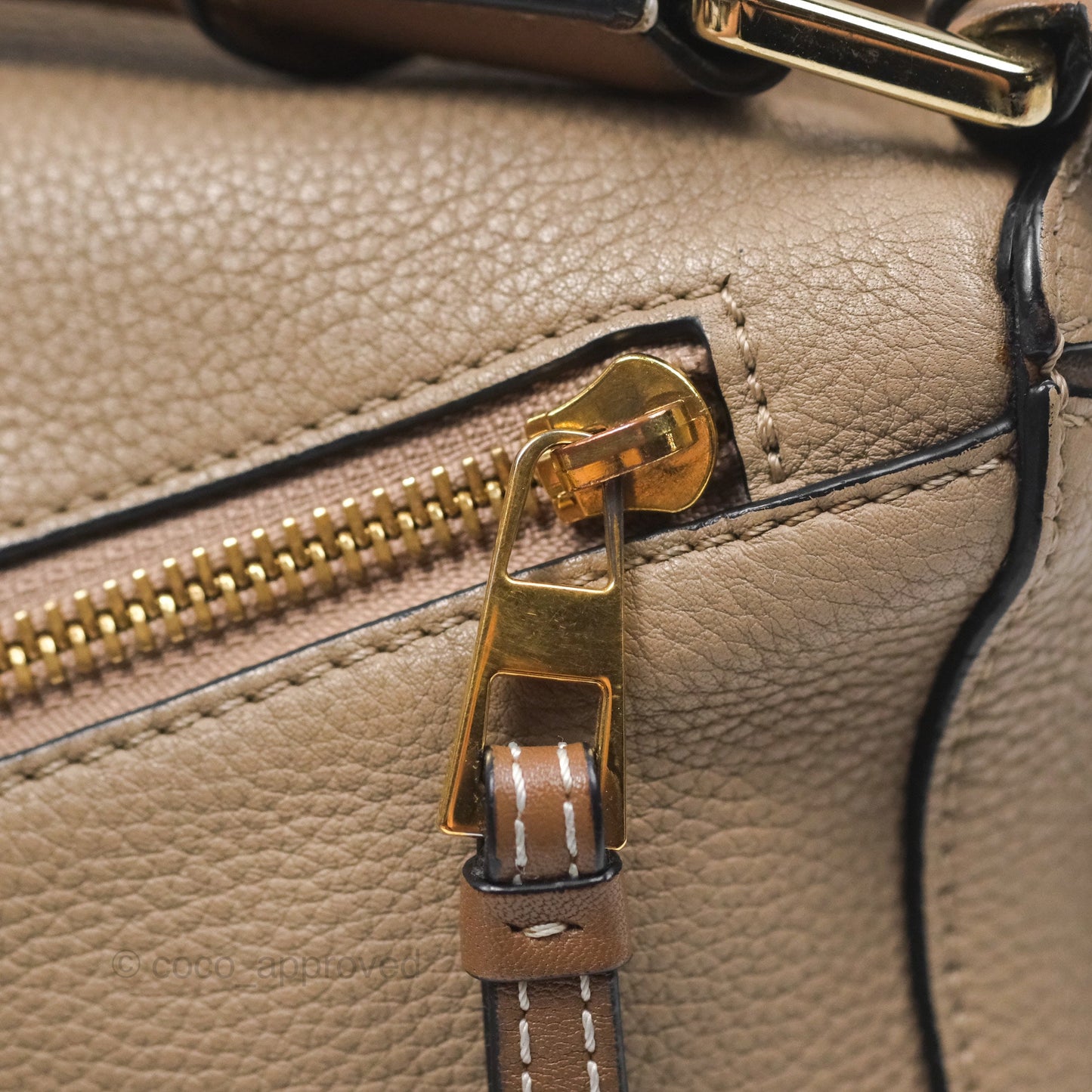 Loewe Small Puzzle Bag Sand Mink Grained Calfskin