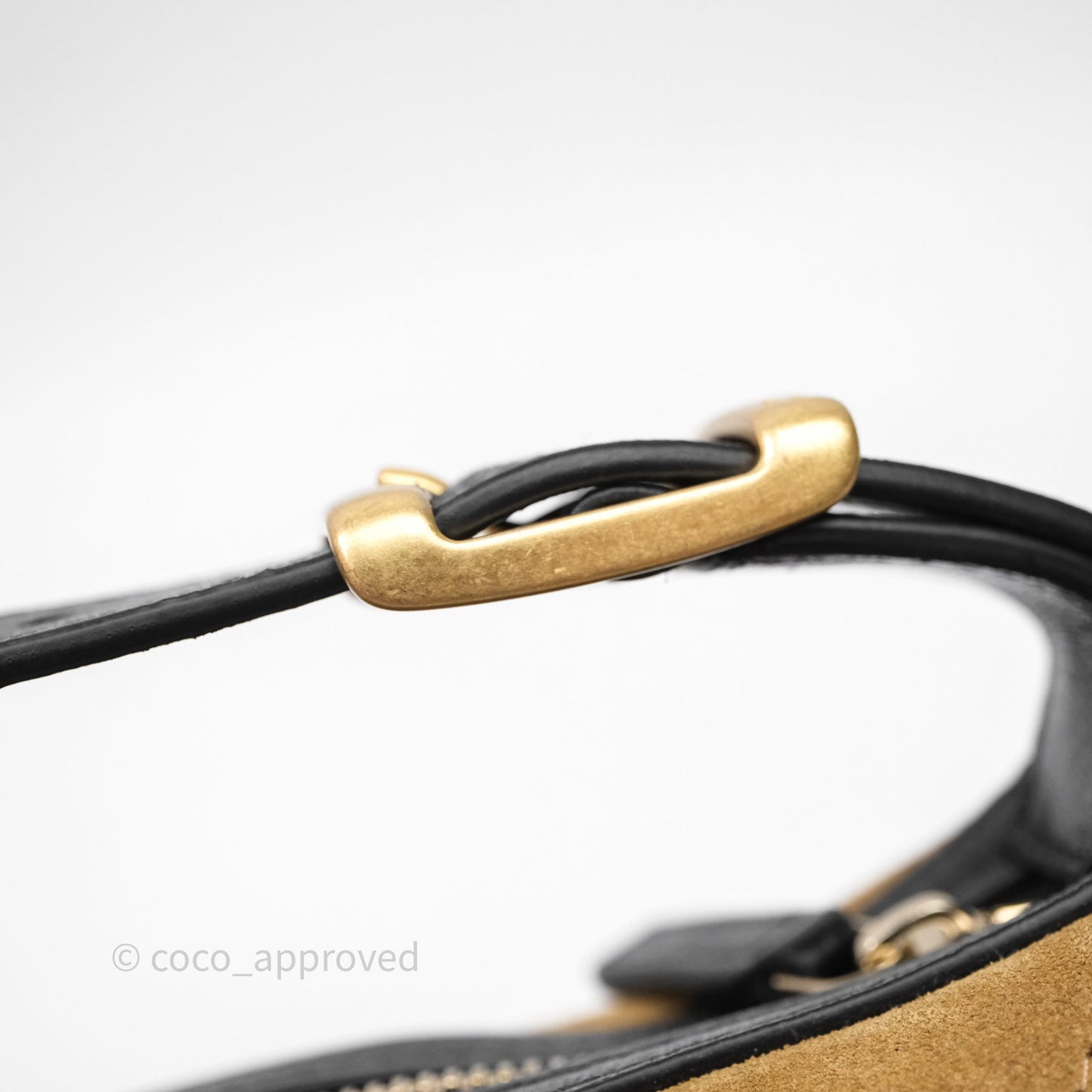 Chanel Hobo with Chain Brown Suede/ Black Calfskin Gold Hardware