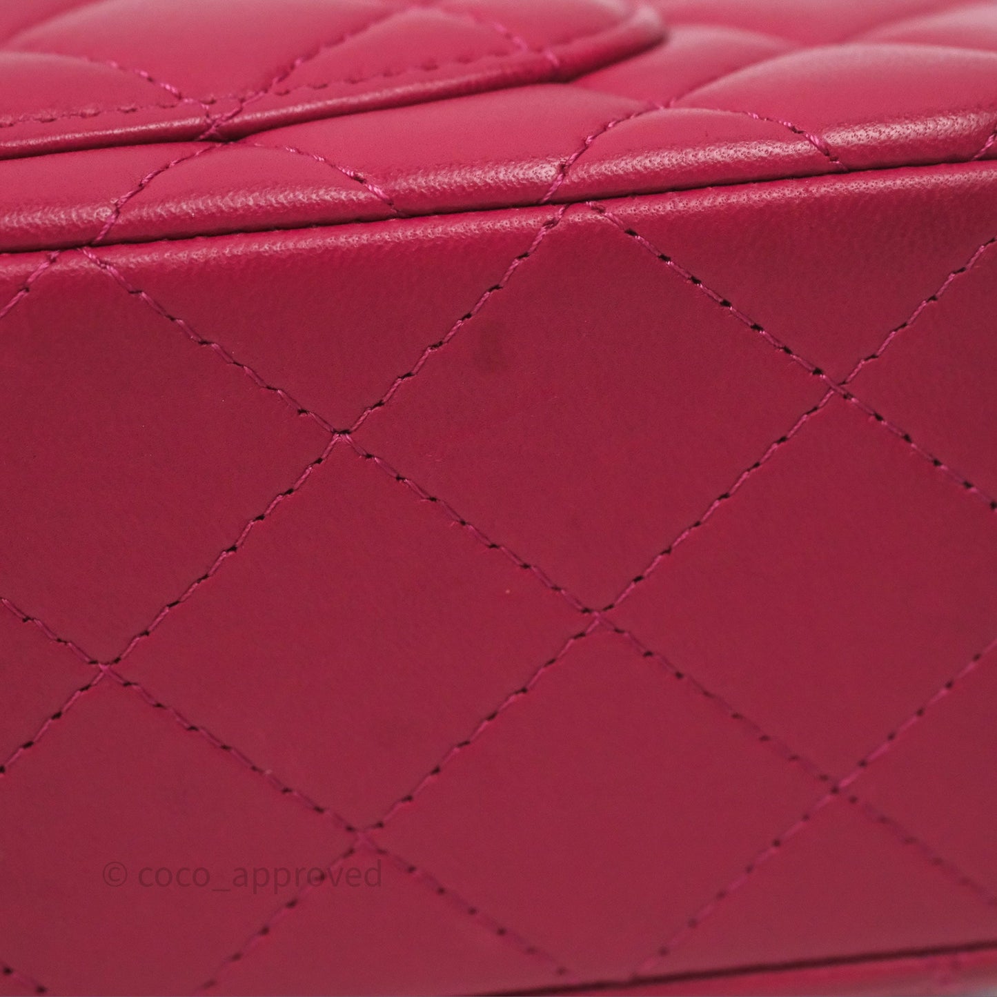 Chanel Top Handle Mini Rectangular Flap Red Lambskin Aged Gold Hardware