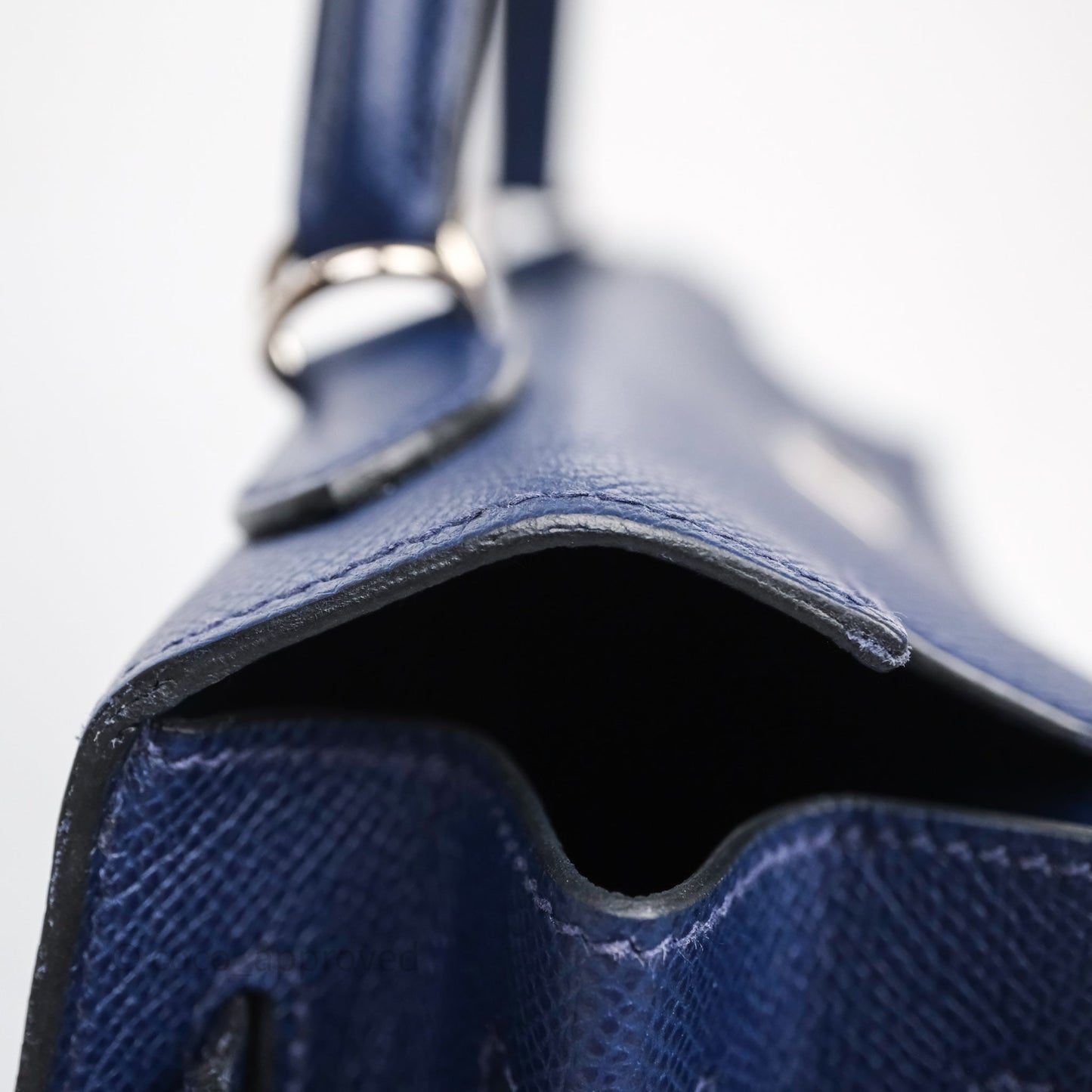 Hermes Kelly 32 Bleu Saphir 73 Epsom Palladium Hardware