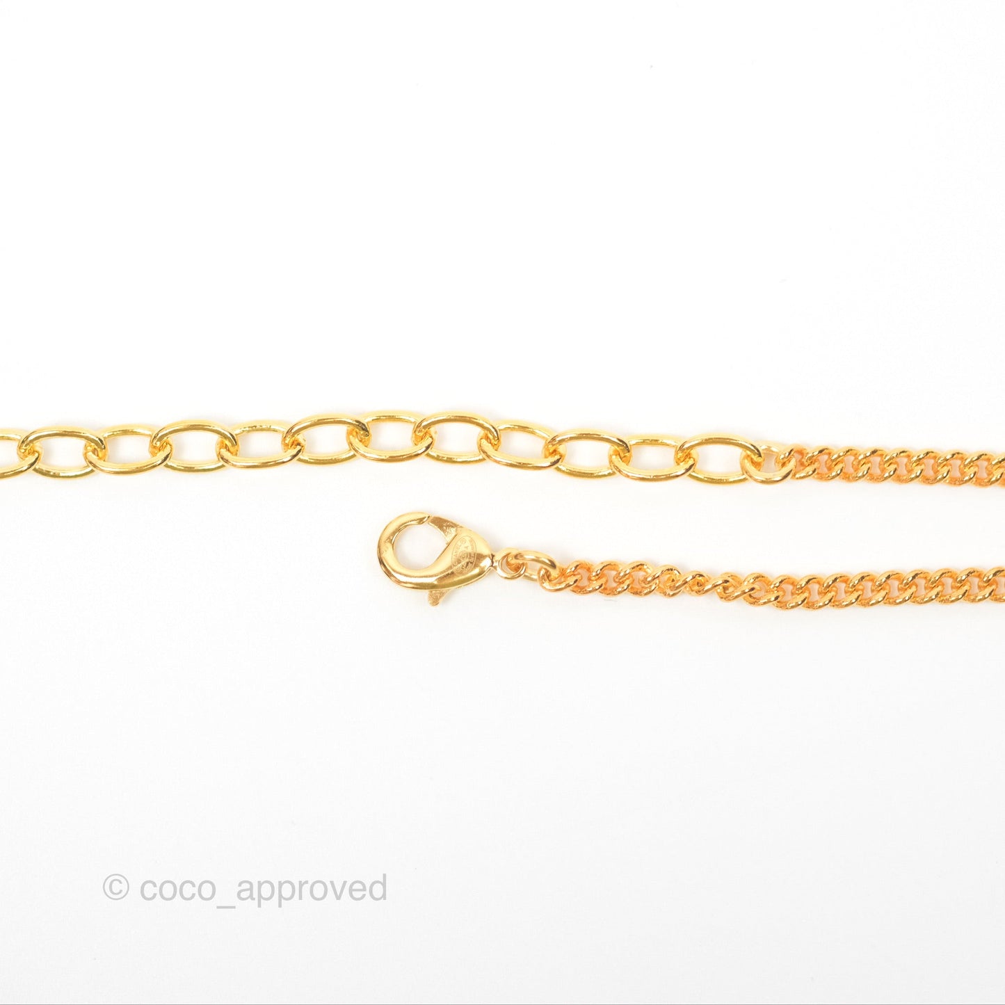 Chanel Africa Map Crystal CC Necklace Gold Tone 23A