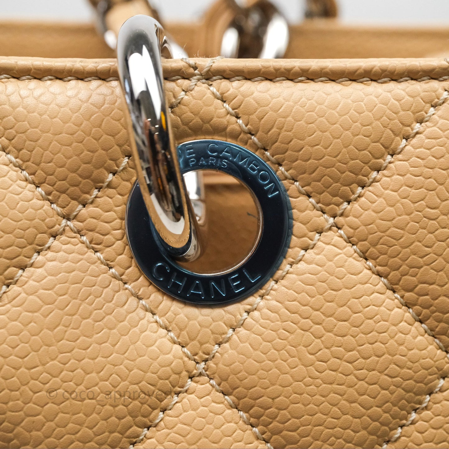 Chanel GST Beige Caviar Silver Hardware