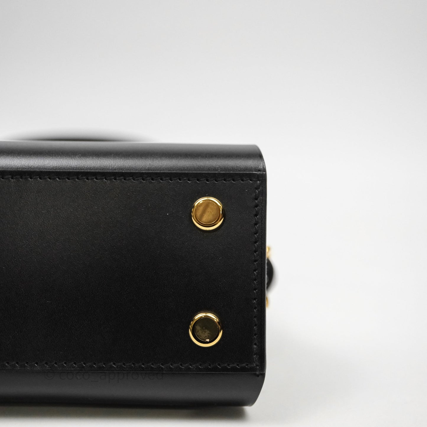 Hermès Tablier Sellier Noir 89/Ecru Swift Calfskin/H canvas Bag Gold Hardware