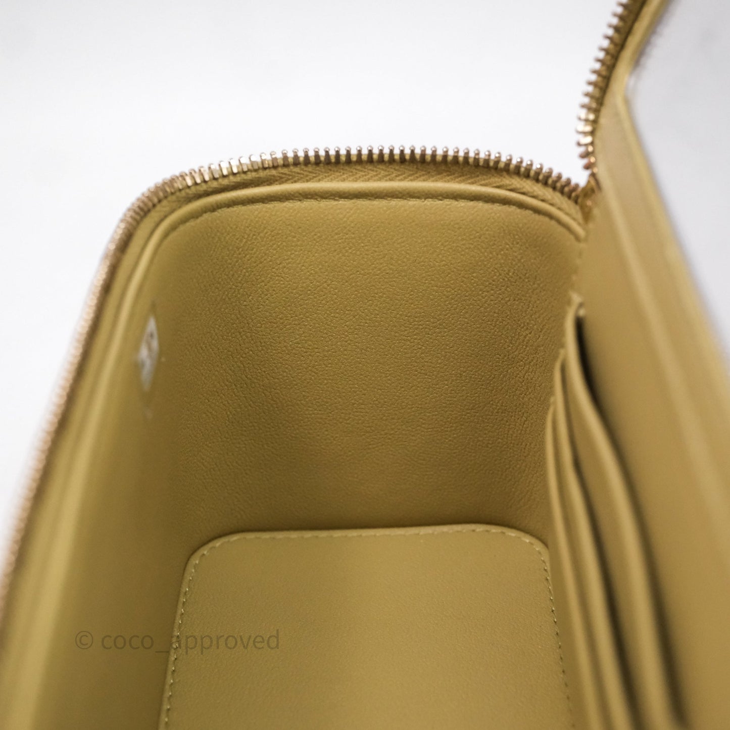 Chanel Top Handle Vanity with Chain Olive Green Lambskin Aged Gold Hardware