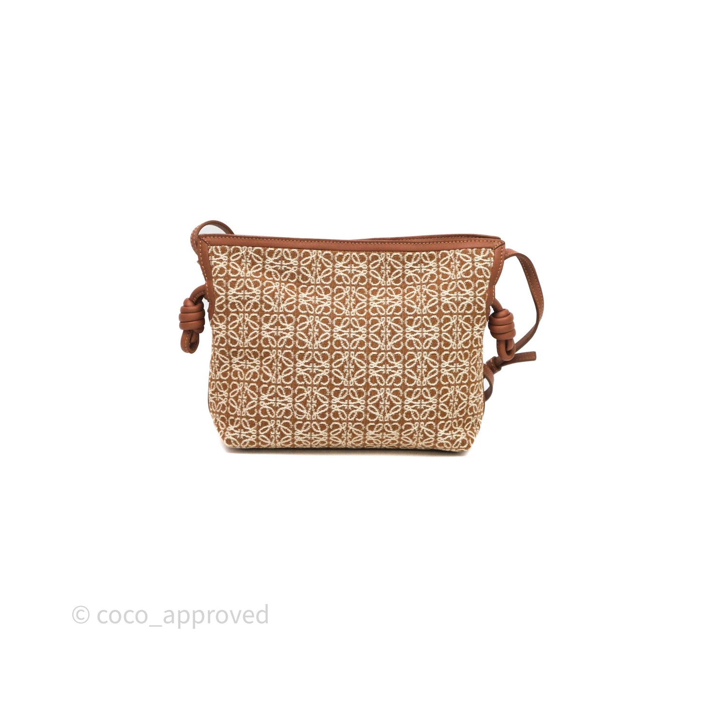 Loewe Jacquard Anagram Flamenco Knot Clutch Mini Bag Gold Hardware