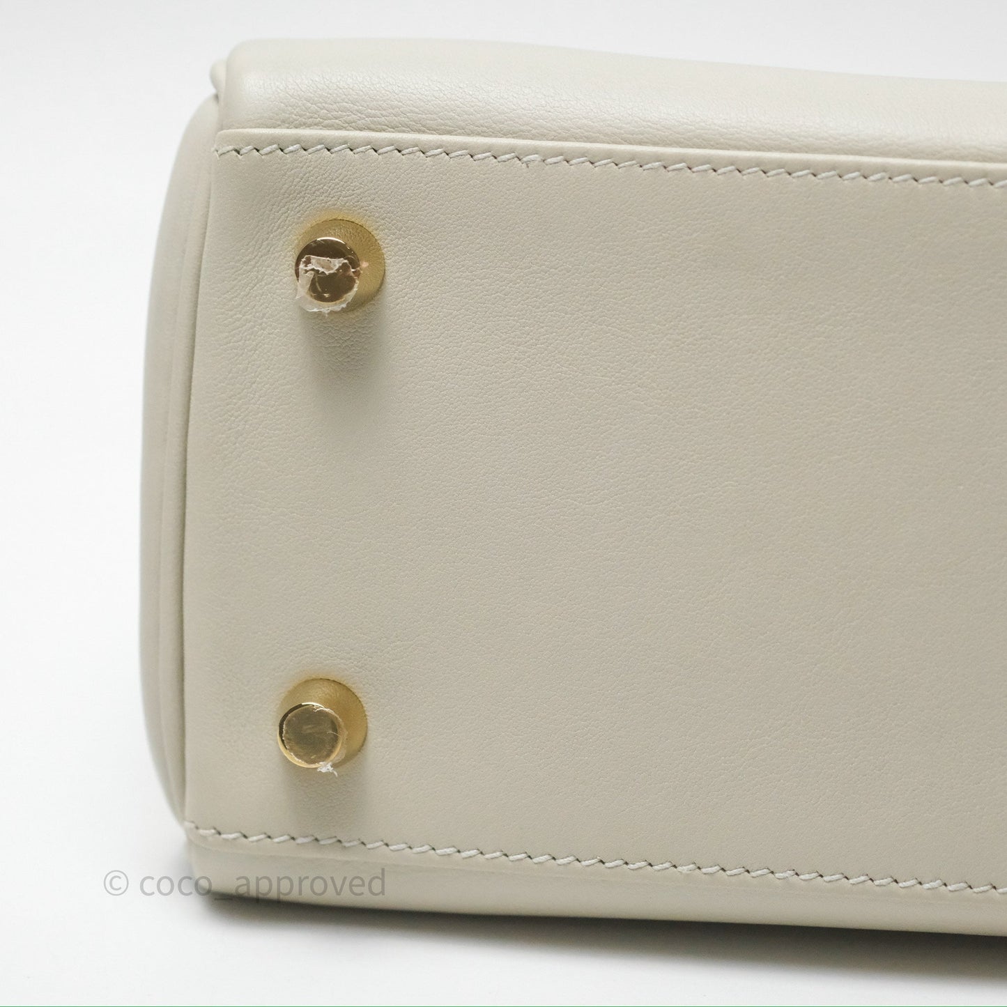Hermès Retourne Swift Kelly 25 Gris Perle 80 Gold Hardware