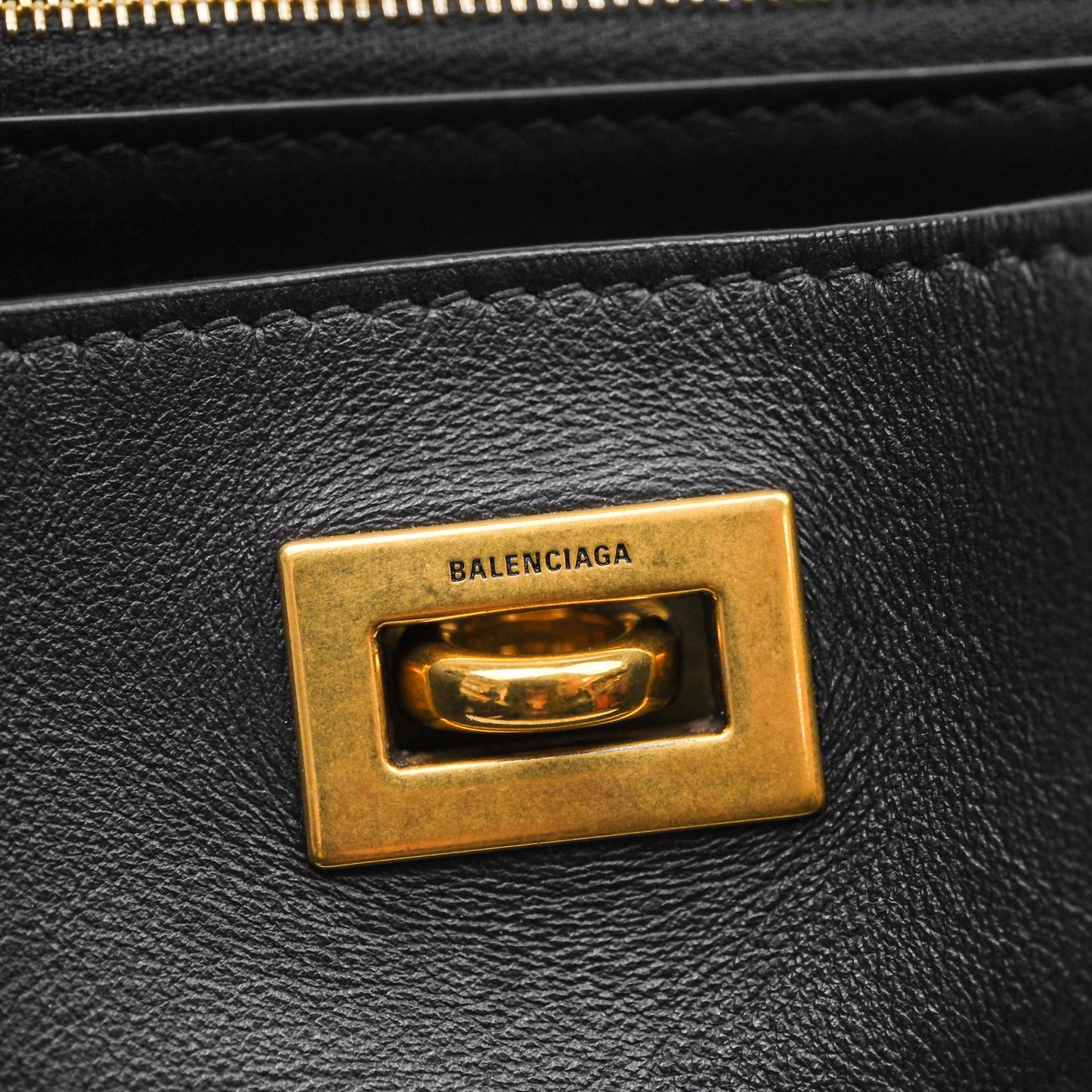 Balenciaga Rodeo Sling Pochette Leather Shoulder Bag Black Calfskin