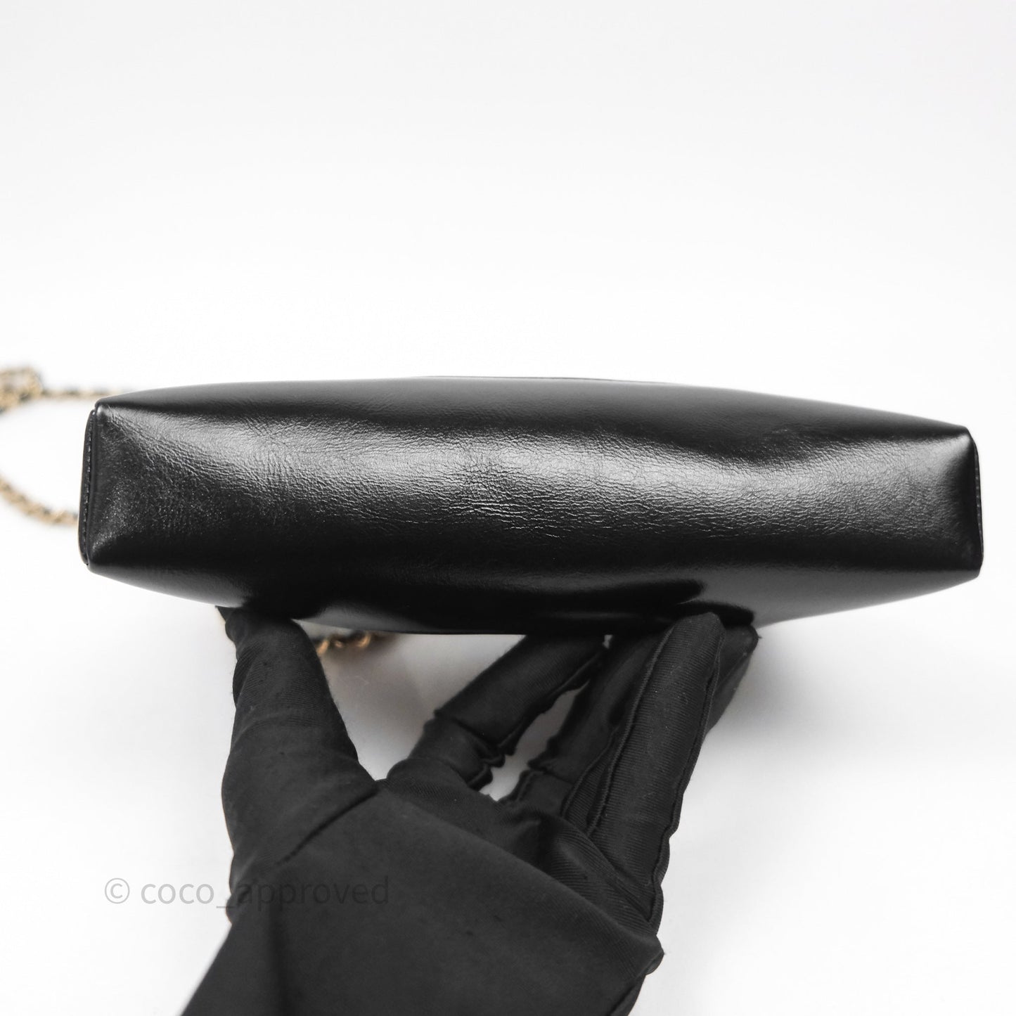 Chanel Nano 31 Black Shiny Calfskin Gold Hardware