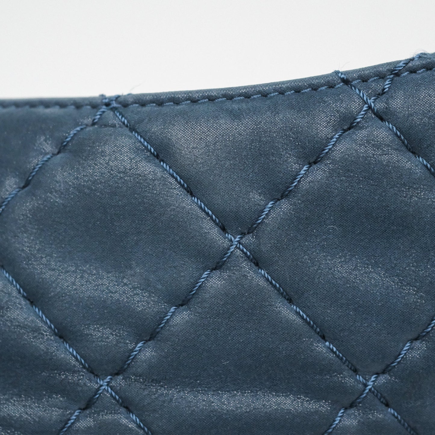 Chanel Small Sea Hit Tote Navy Iridescent Calfskin Silver Hardware