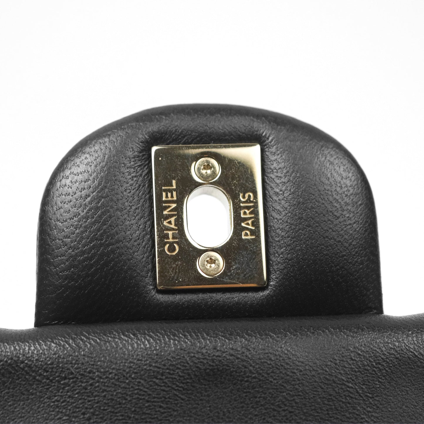 Chanel Mini Square Flap Bag Quilted Black Lambskin Gold Hardware
