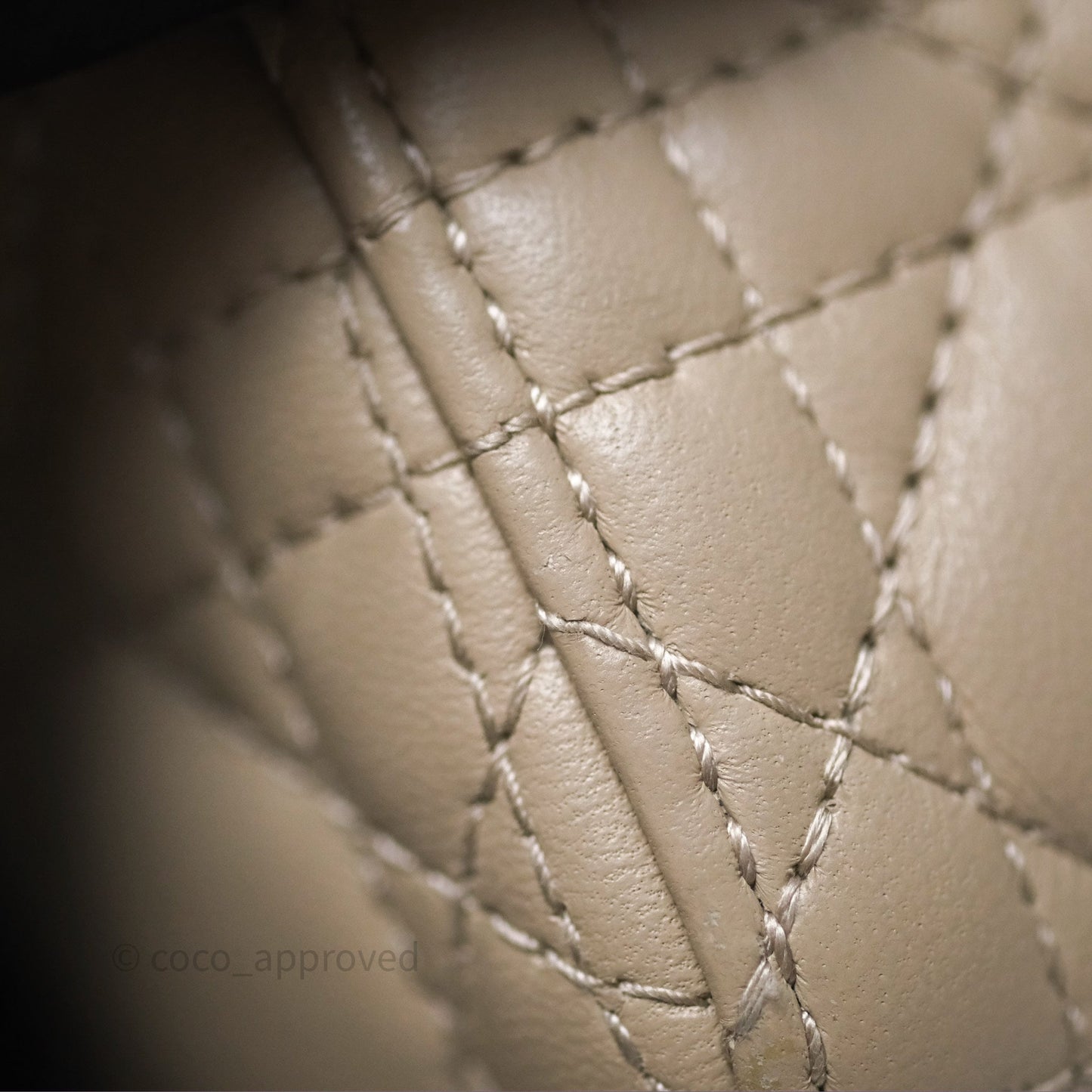Christian Dior Micro Lady Dior Cannage Beige Lambskin Gold Hardware