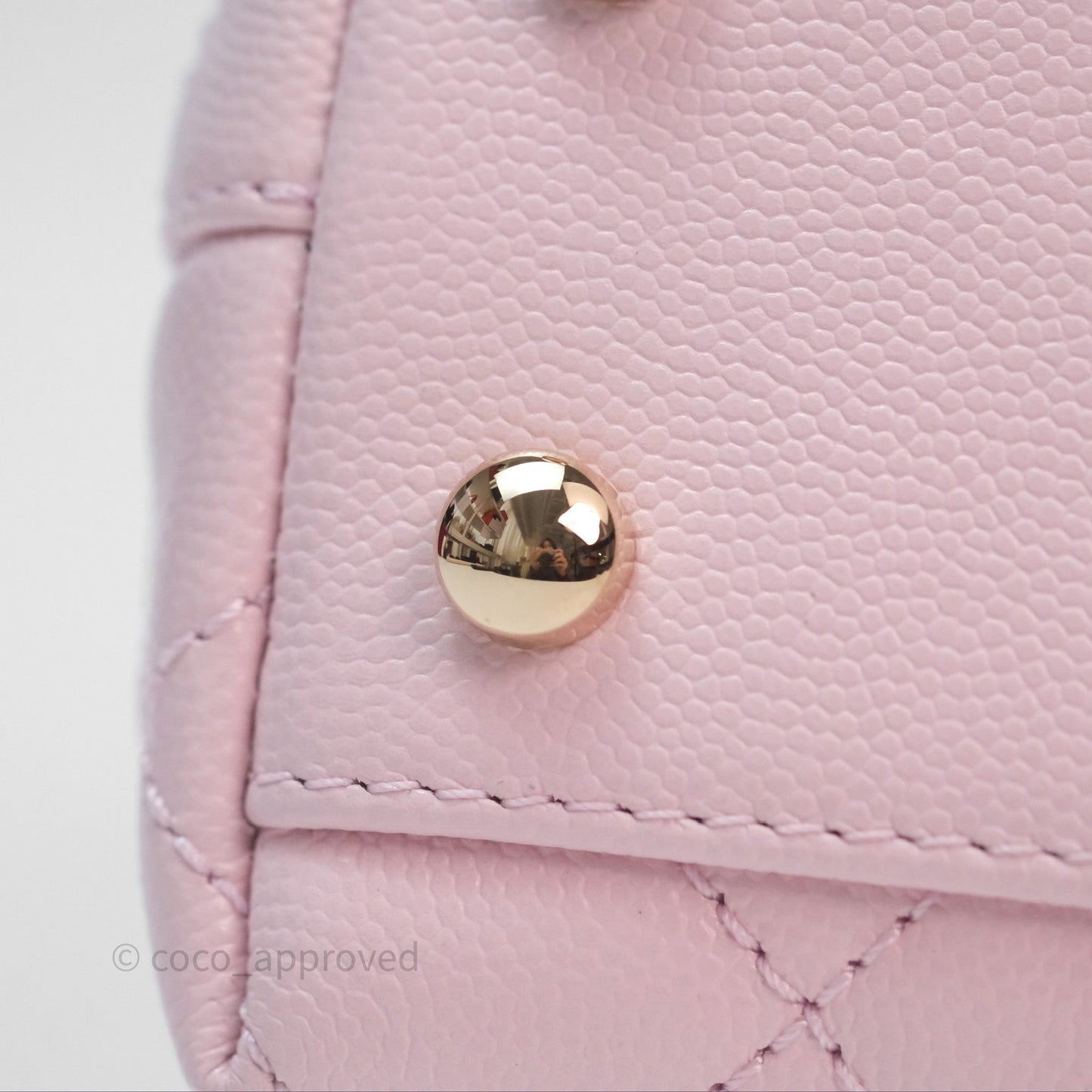 Chanel Small Coco Handle Light Pink Caviar Gold Hardware