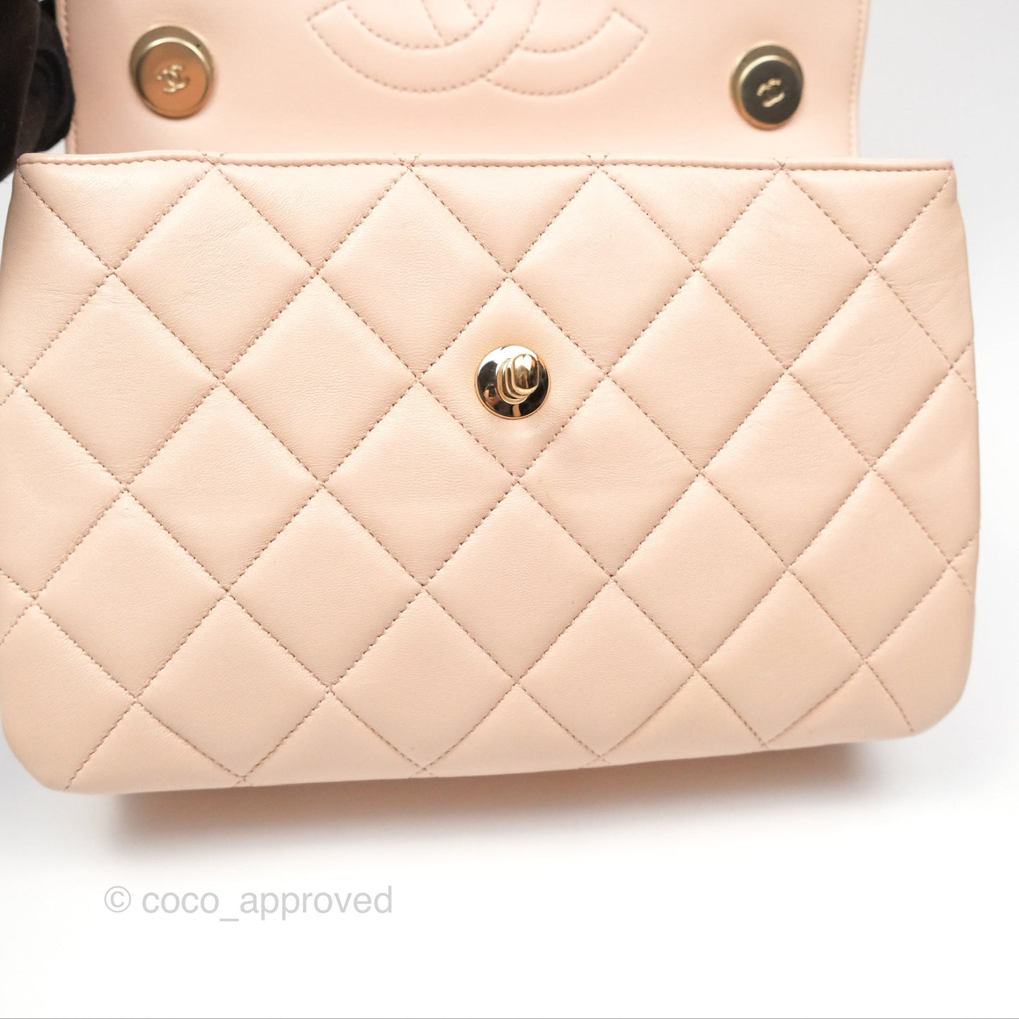Chanel Trendy CC Small Beige Lambskin Gold Hardware