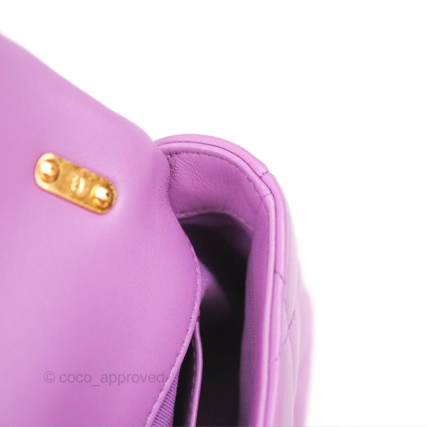 Chanel Quilted Mini CC Funky Town Flap Purple Lambskin Gold Hardware