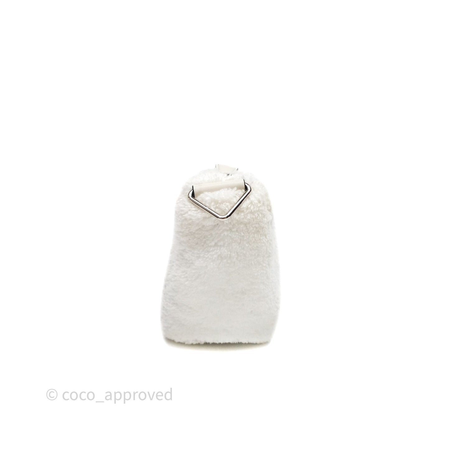 Prada Spugna Triangle White Bag