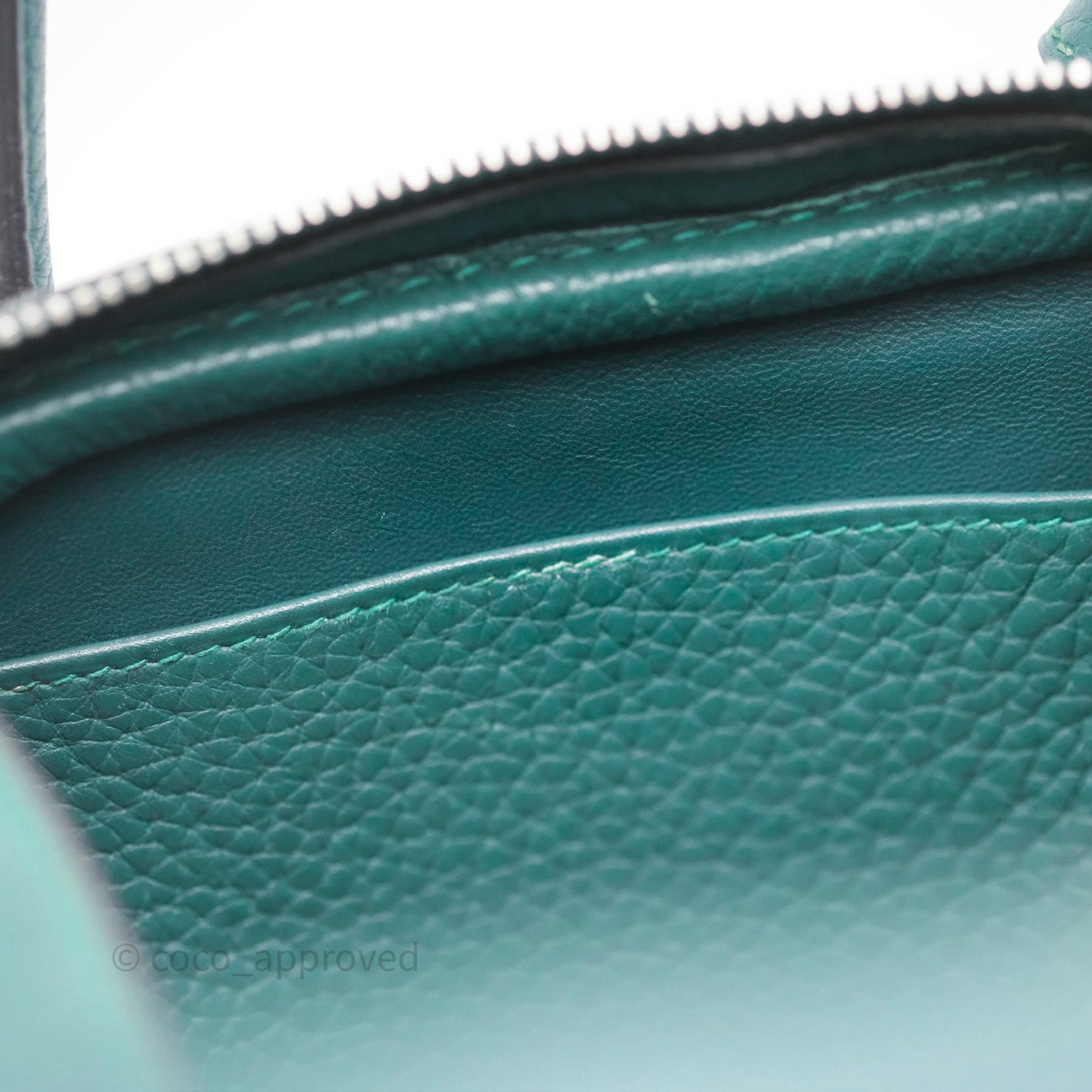 Hermès Lindy 30 Malachite Z6 Clemence Palladium Hardware